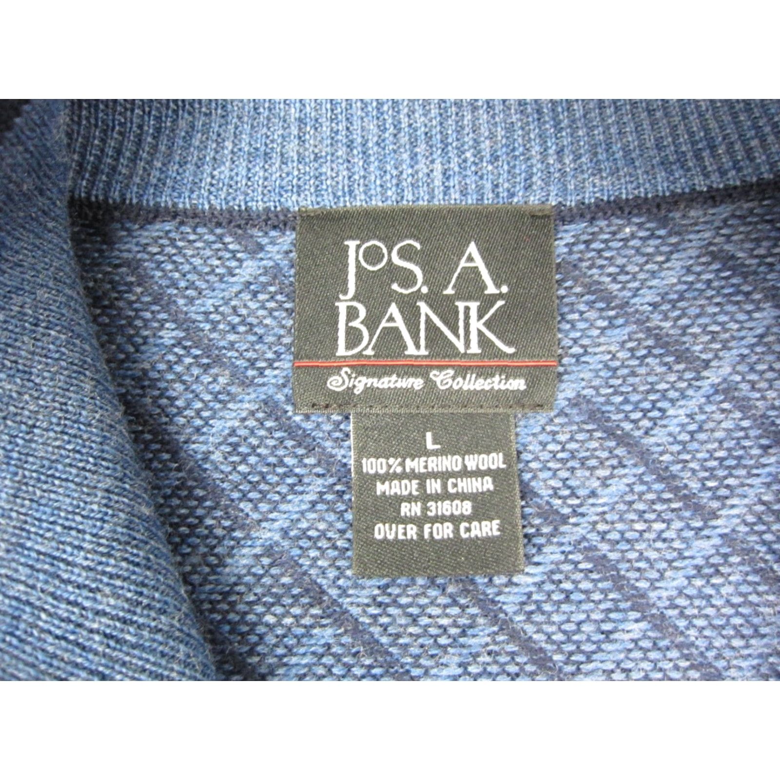 Jos. A. Bank Jos A Bank Sweater Mens Adult Large Black 100% Wool V Neck Merino Knit Soft Pullover Knit 90s Preppy Size US L / EU 52-54 / 3 - 4 Thumbnail