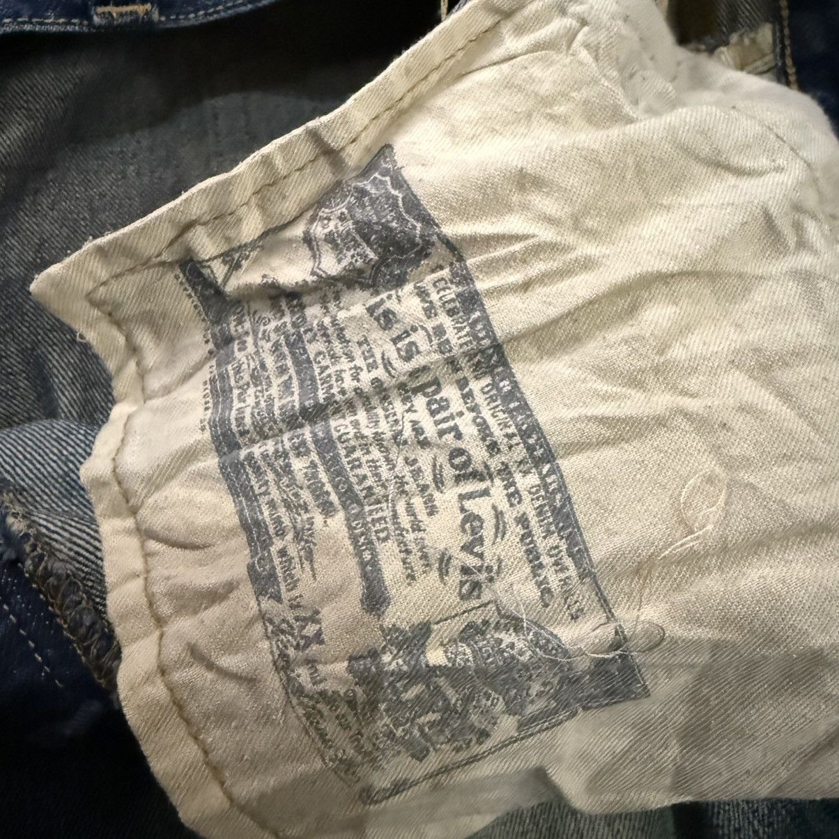 Levi's Made & Crafted 🔥🔥 Vintage Y2K Levis 501 Mud Distressed Rusty Denim Size US 34 / EU 50 - 15 Thumbnail