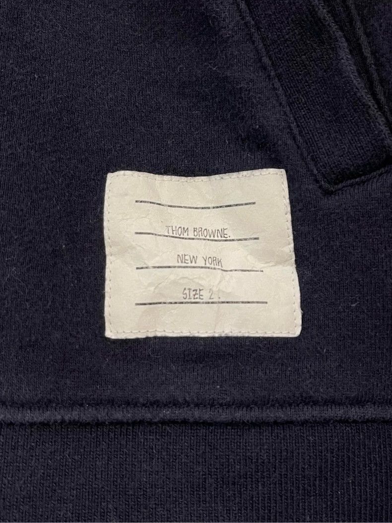 Thom Browne Thom browne Dark blue four-striped zipper jacket hoodie jac Size US M / EU 48-50 / 2 - 5 Thumbnail