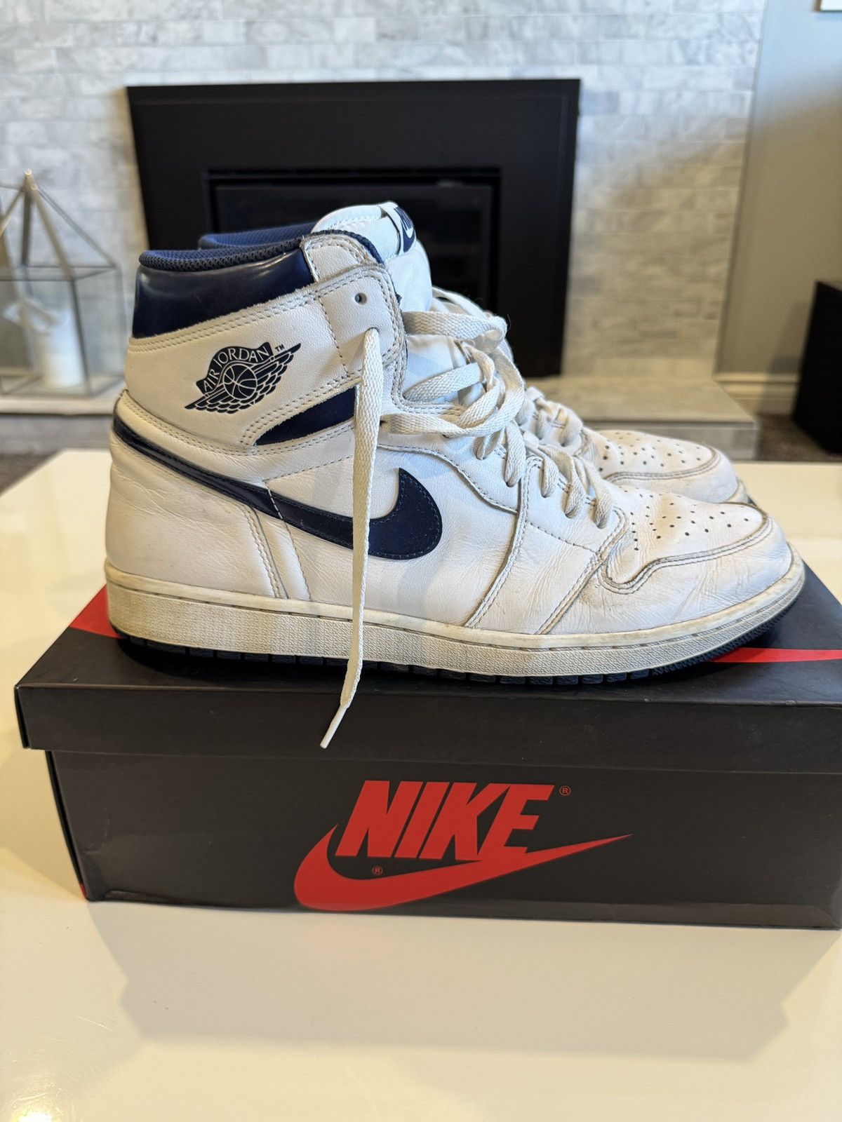 Jordan Brand Air Jordan 1 High OG Metallic Navy 2016 Size US 13 / EU 46 - 1 Thumbnail