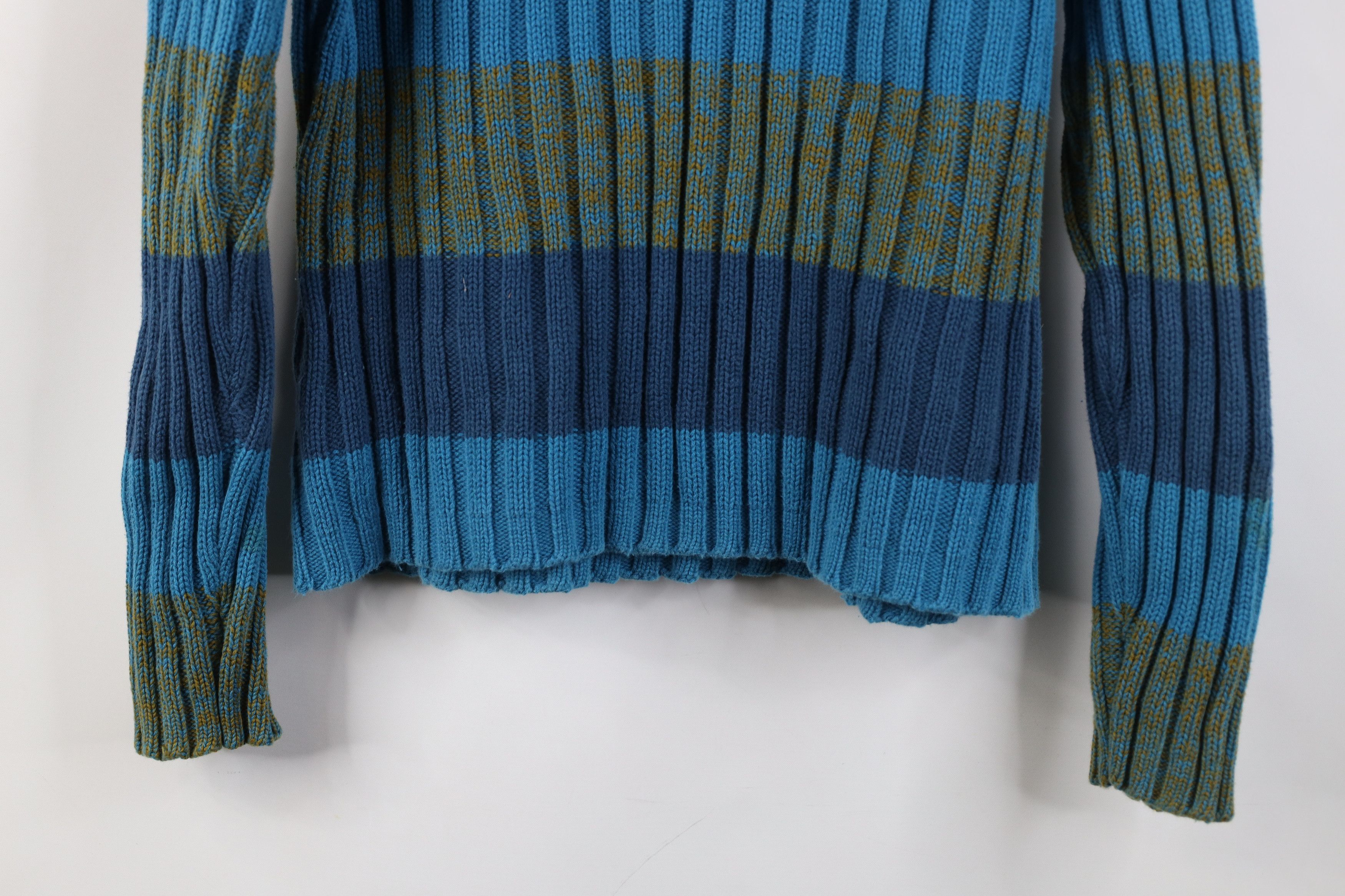 Vintage Vintage 90s Streetwear Knit Cropped Turtleneck Sweater Size L / US 10 / IT 46 - 10 Thumbnail