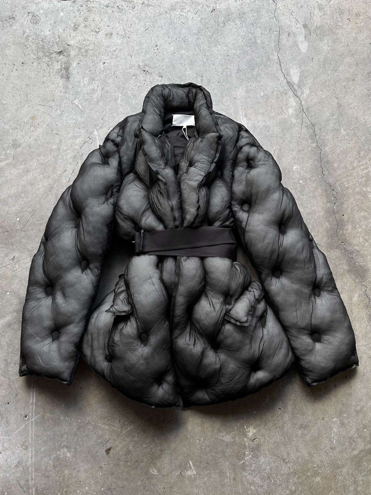 image of Maison Margiela Runway Fw19 Slam Glam Coat in Grey, Women's (Size Medium)