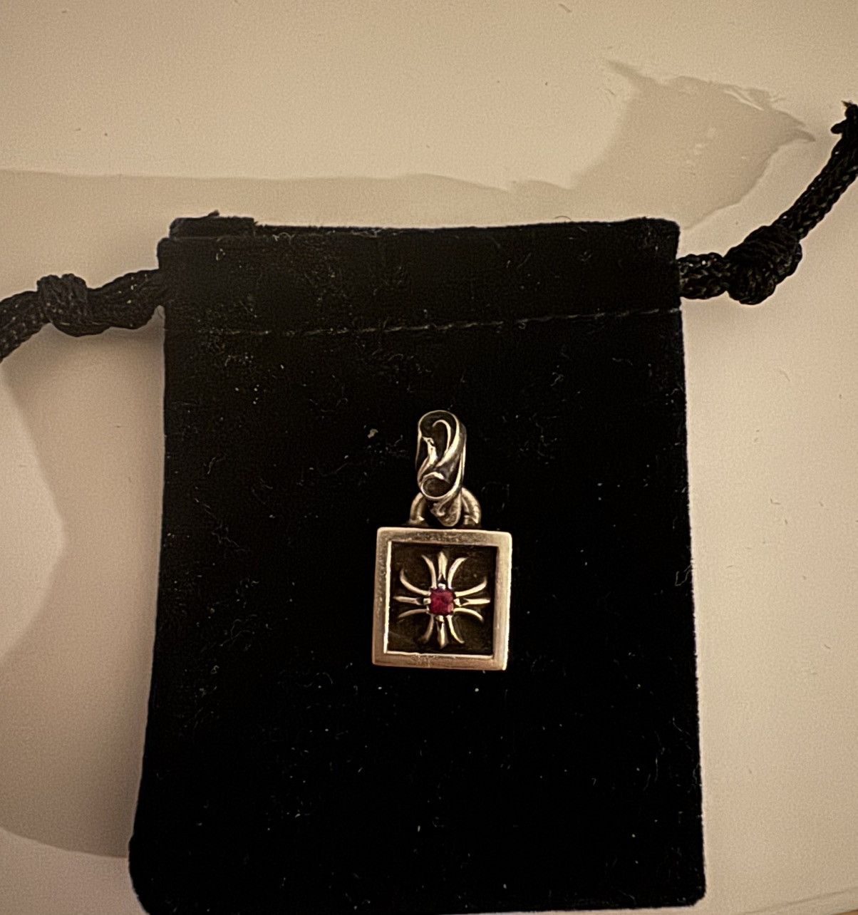 Chrome Hearts Chrome Hearts CH Plus 1 Ruby Necklace Silver Size ONE SIZE - 1 Thumbnail