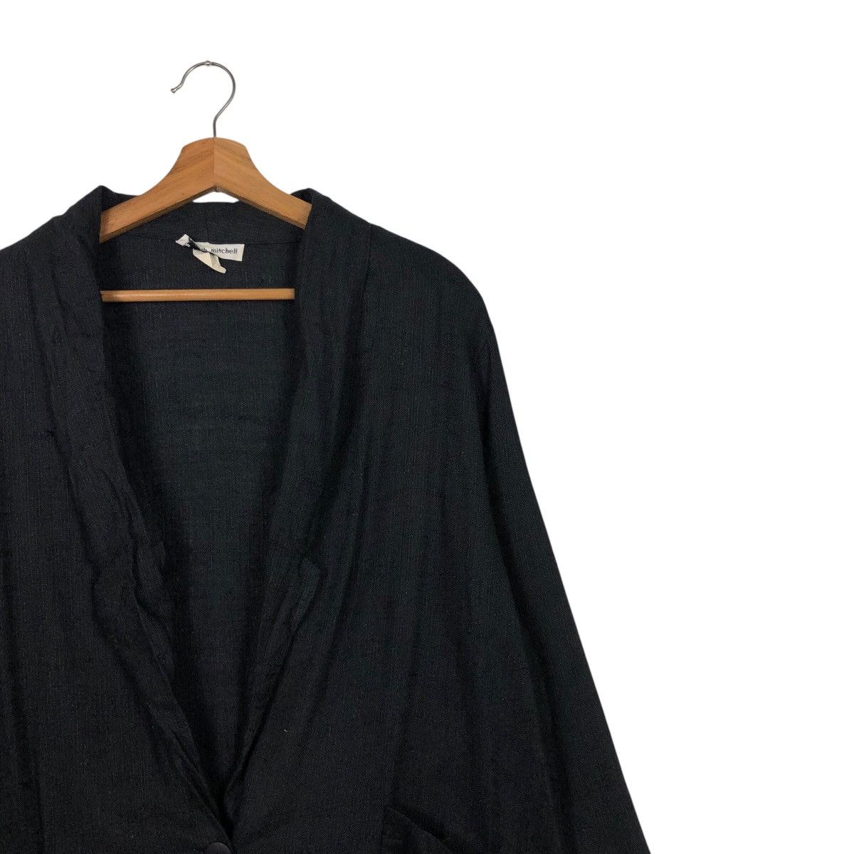 Designer × Japanese Brand × Vintage 📌Rich Black Chore Work Jacket Kenneth Mitchell Issey Miyake Size US M / EU 48-50 / 2 - 7 Thumbnail