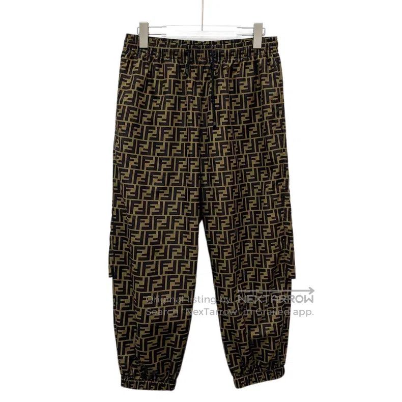 Fendi Fendi Dark brown logo letter printed casual workwear long Size US 30 / EU 46 - 1 Thumbnail