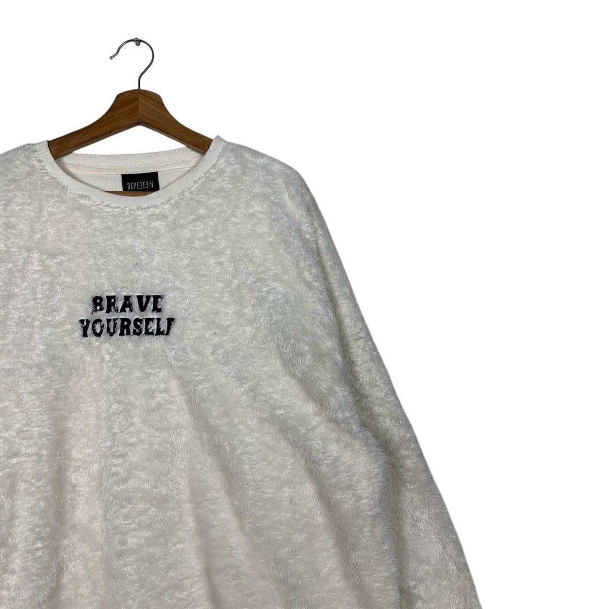 Japanese Brand BRAVE YOURSELF Big Logo Pullover Fleece Sweatshirt 2301-C102 Size US L / EU 52-54 / 3 - 7 Thumbnail