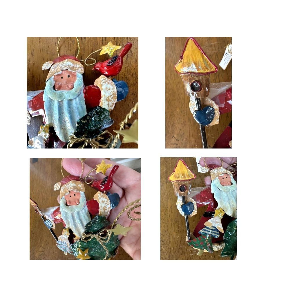 Designer × Vintage NWT VTG Kurt Adler Santa Cardinal Birdhouse Christmas Tree Size ONE SIZE - 8 Thumbnail