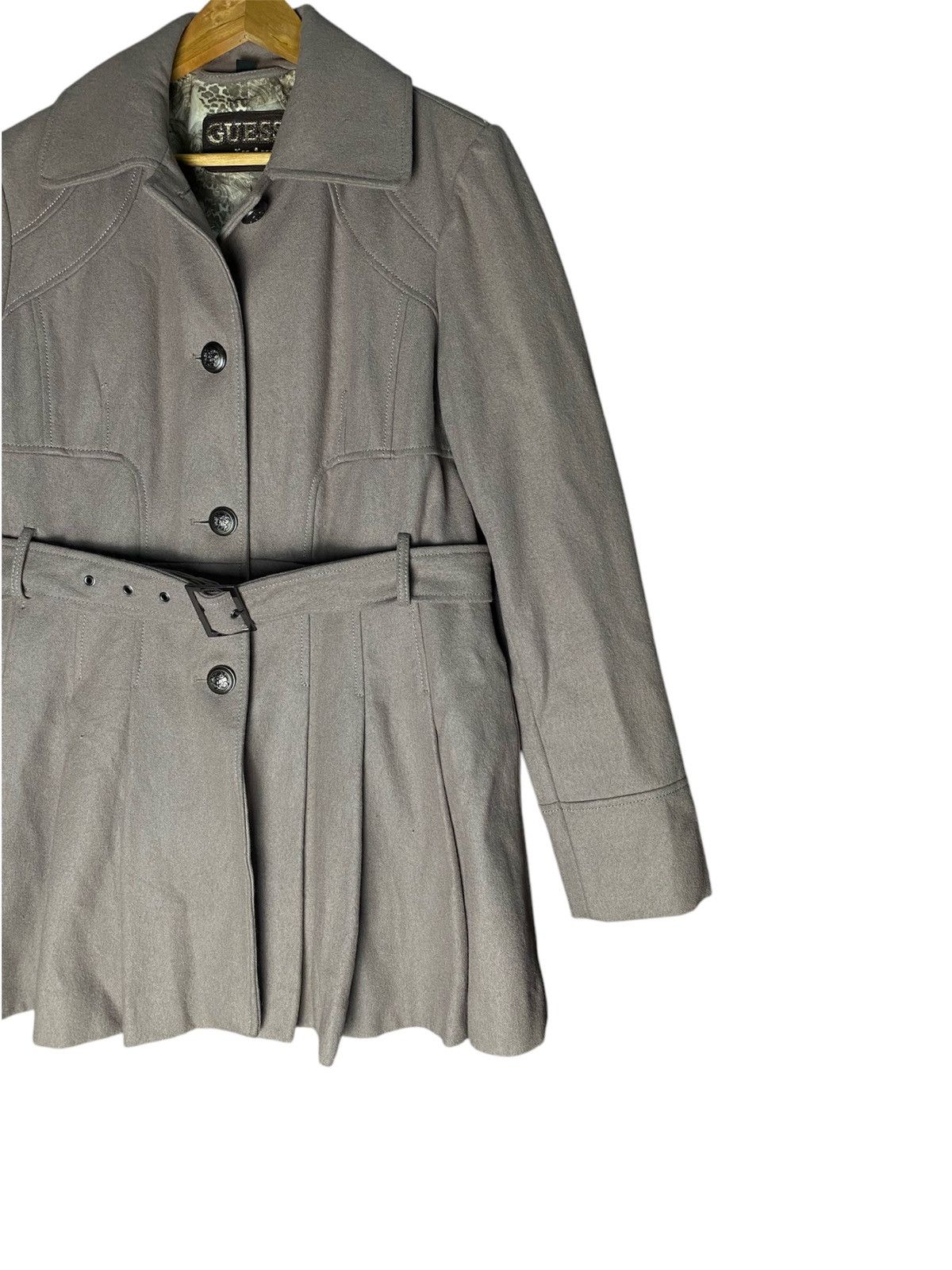 Guess × Vintage Vintage Guess Los Angeles Wool Trench Coat Jacket Size XL / US 12-14 / IT 48-50 - 3 Thumbnail