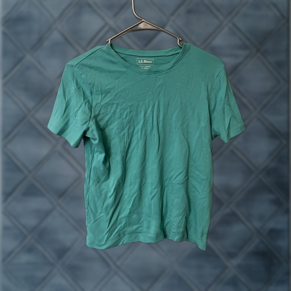 Vintage LL Bean Women's S Basic Short Sleeve Cotton T Shirt Blue Womens Shirt S Blue Basic Cotton T-Shirt LL Bean 215557 Size S / US 4 / IT 40 - 1 Thumbnail