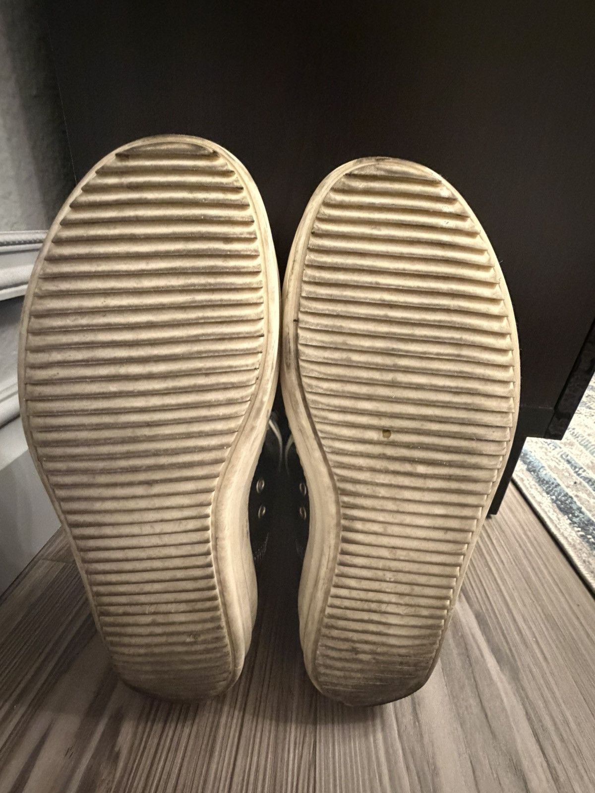 Rick Owens Rick Owen’s Mainline Leather Ramones black/milk size 42 Size US 9 / EU 42 - 7 Thumbnail