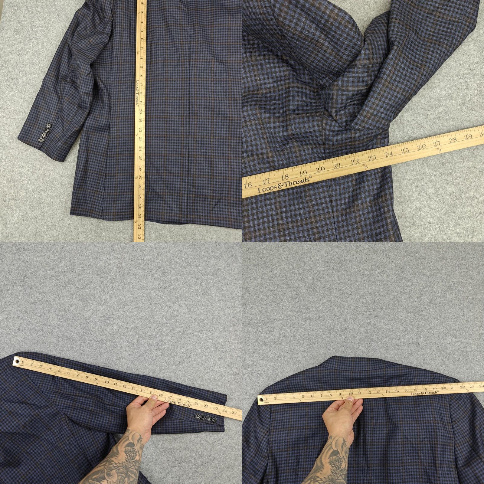 Brooks Brothers Brooks Brothers Blazer Mens 48R Blue Check Lambswool Regent Fit Sport Coat Jacket Coat Size 48R - 8 Thumbnail