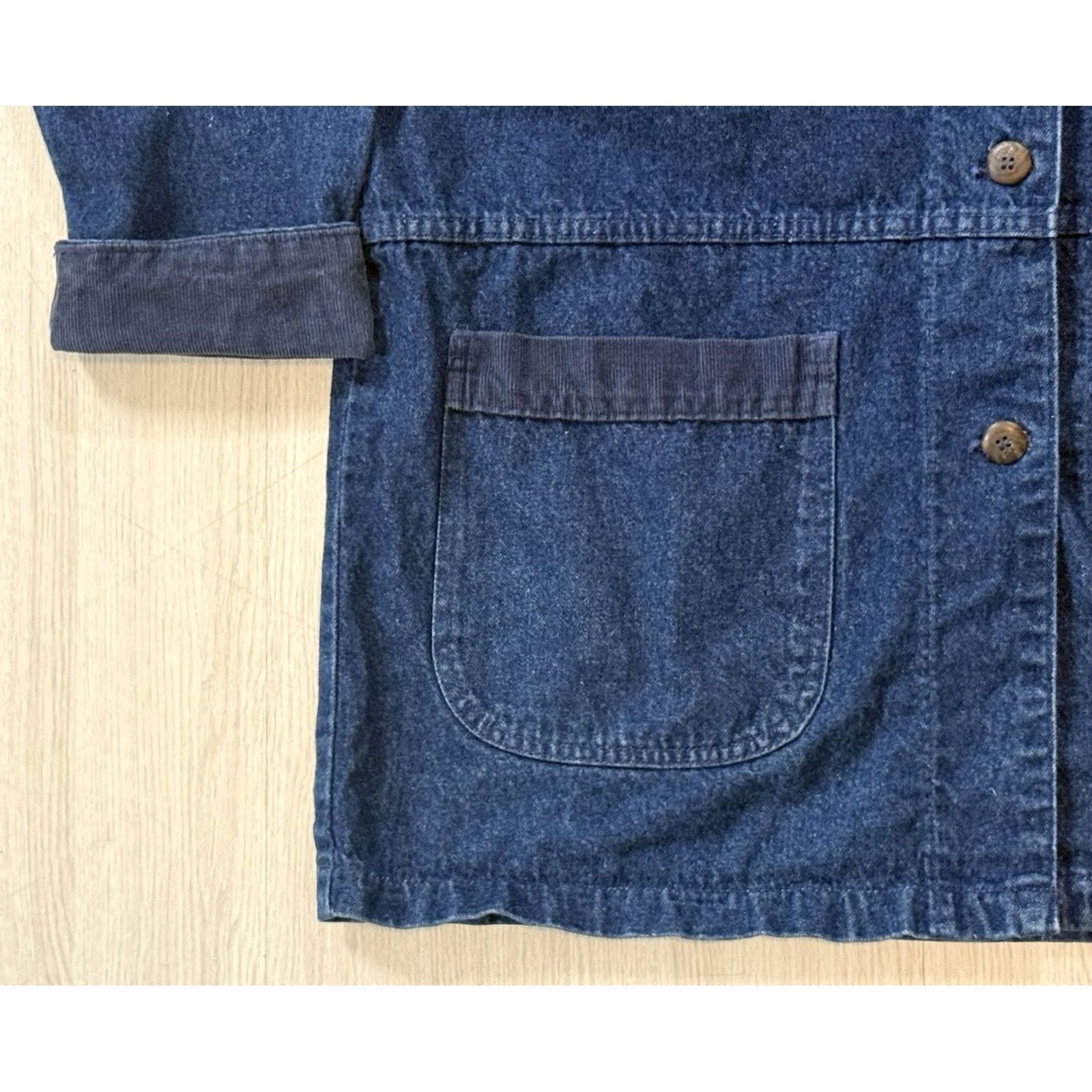 Vintage VINTAGE Osh Kosh B’Gosh Denim/Corduroy Engineer Jacket XL Men Blue 80s USA Bomber Jacket Size US XL / EU 56 / 4 - 4 Thumbnail