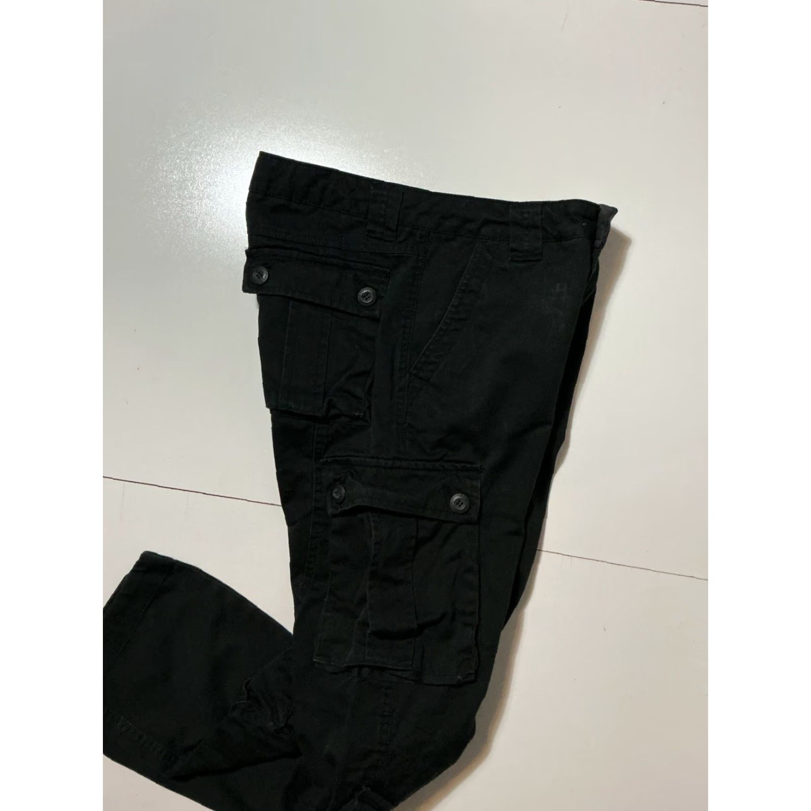 Vintage **Matchstick Workwear Black 8 Pocket Cargo Pants Men's 29** User: **Matchstick Workwear 8 Pocket Black Cargo Pants Men's 29** Size US 29 - 6 Thumbnail
