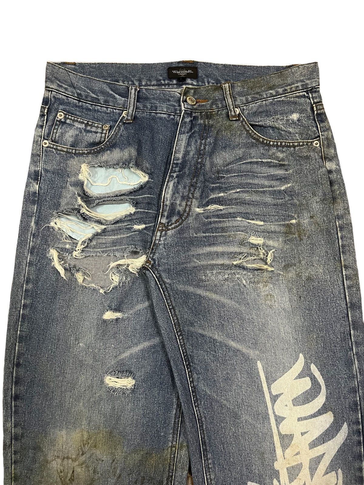 Japanese Brand Vintage Japanese Brand Graffiti Distressed Baggy Style Jeans Size US 32 / EU 48 - 3 Thumbnail