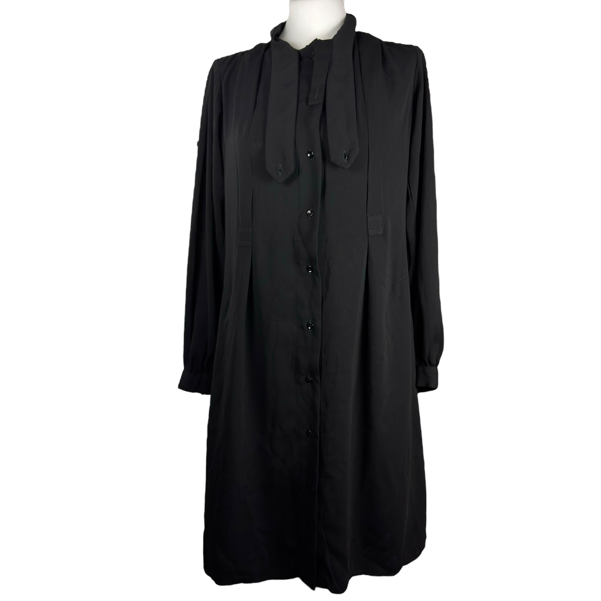 Vintage × Yves Saint Laurent Yves Saint Laurent Women's Tie Neck Long Sleeve Shirt Dress Size M / US 6-8 / IT 42-44 - 1 Thumbnail