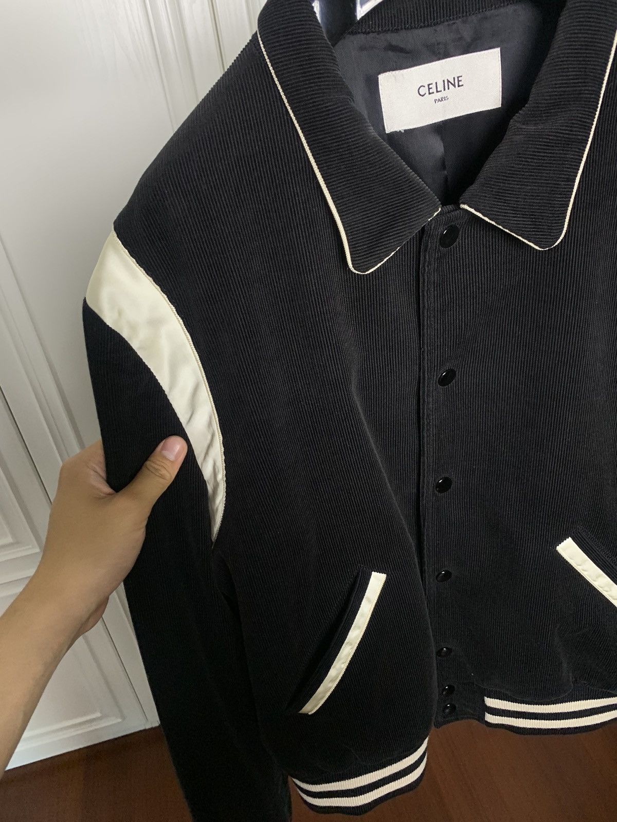 Celine Celine 2024FW Black Corduroy teddy jacket Size US L / EU 52-54 / 3 - 2 Thumbnail