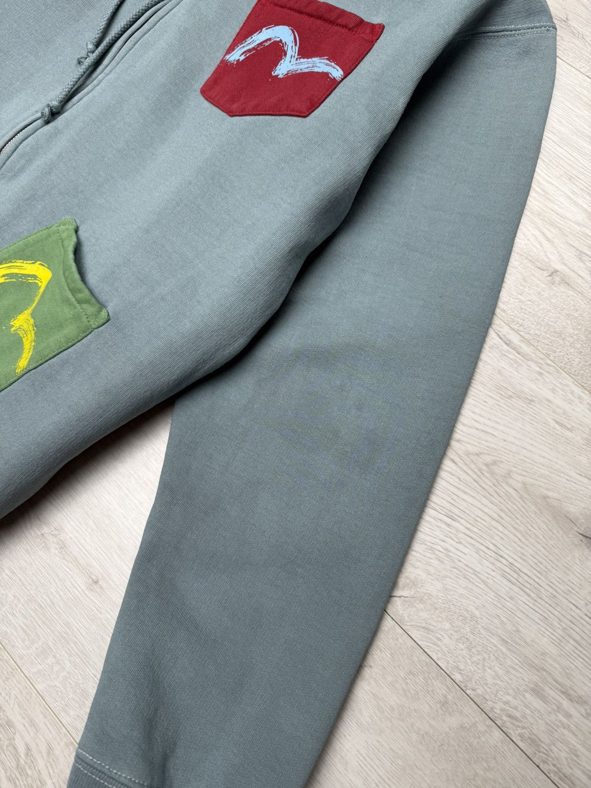 Japanese Brand Vintage Evisu Multi Pocket Zip up Hoodie Japanese Big Logo Size US M / EU 48-50 / 2 - 7 Thumbnail