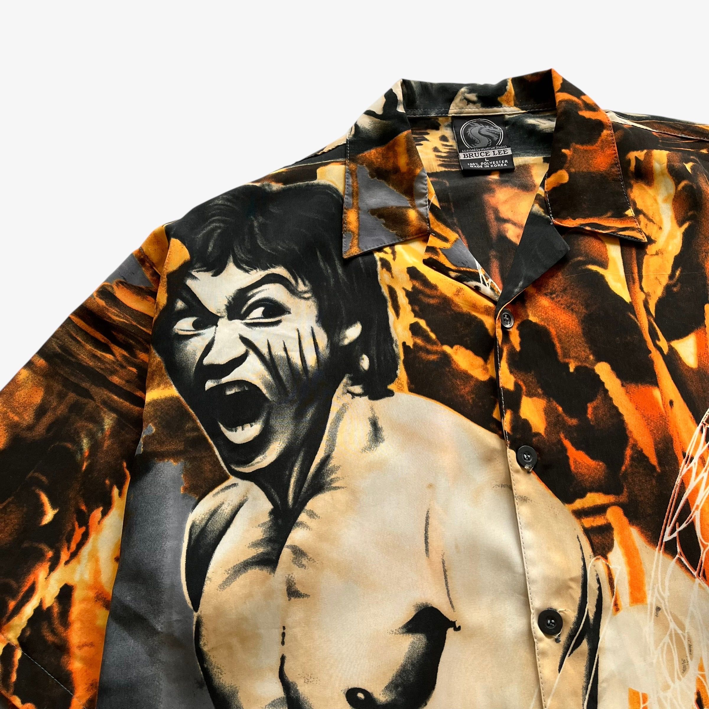Vintage Vintage 90s Men's Universal Studios Bruce Lee Shirt Size US XL / EU 56 / 4 - 4 Thumbnail