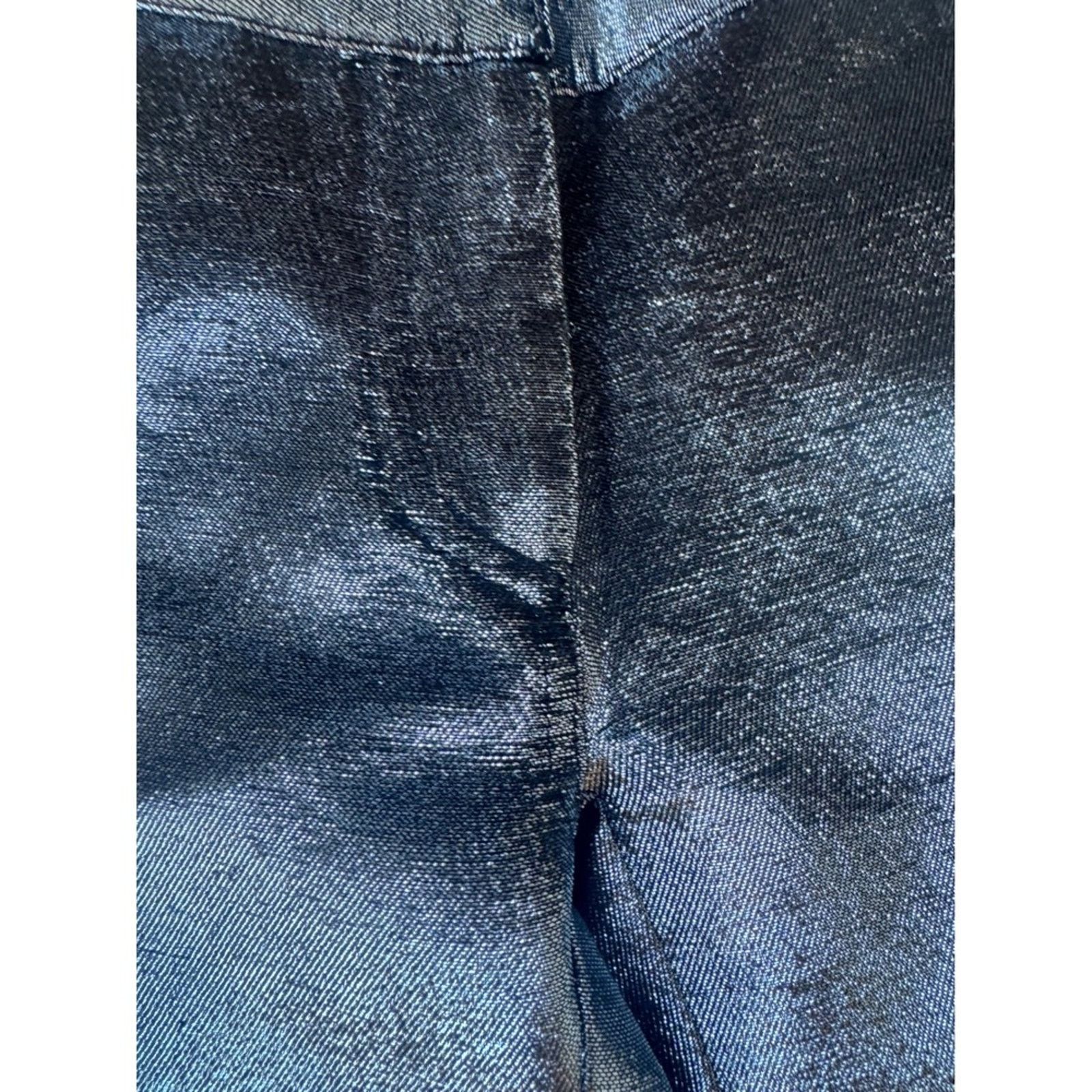 Balmain Balmain Paris Metallic Silver Skinny Pants – Size 25" / US 0 / IT 36 - 3 Thumbnail