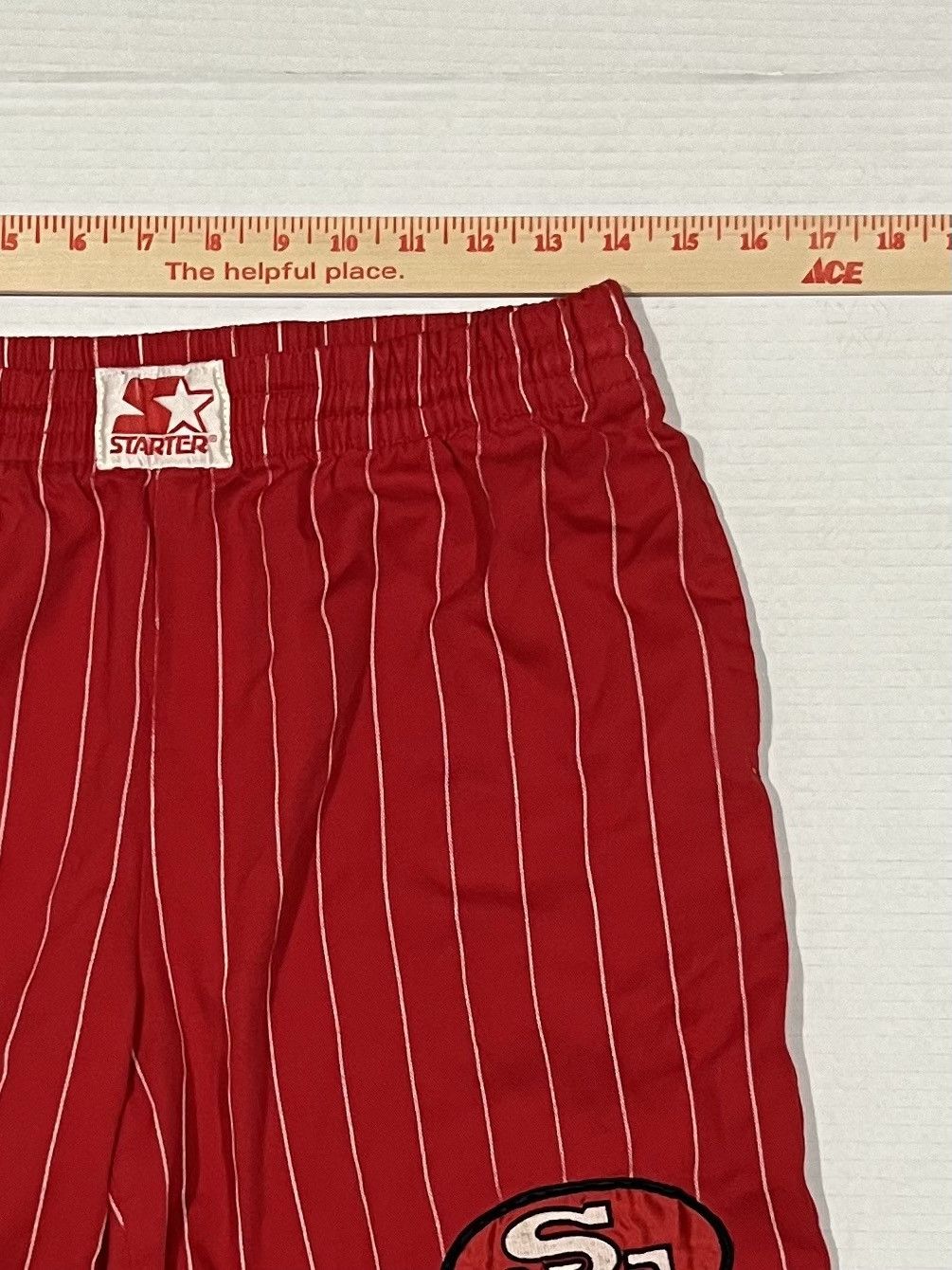 Starter Vintage Rare 90s San Francisco 49ers Starter Shorts Nfl Red Size US 33 - 4 Thumbnail