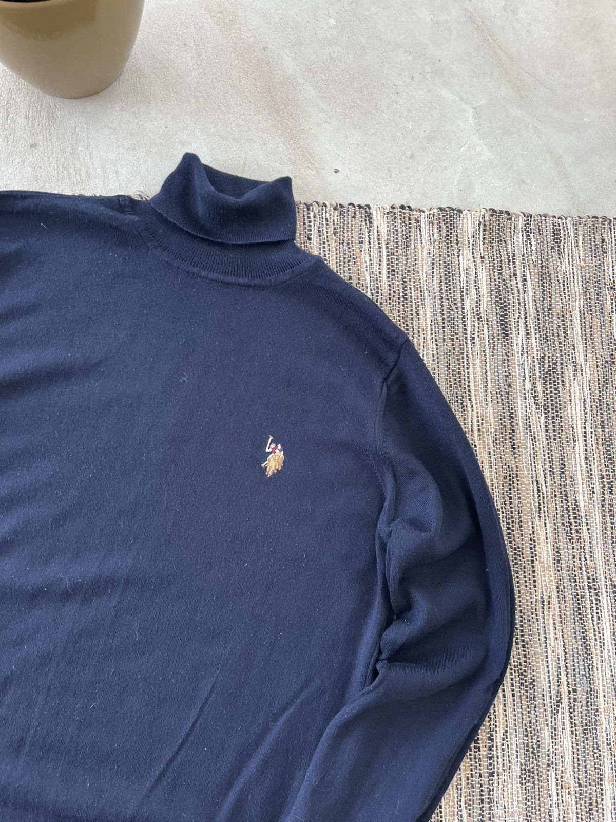 U.S. Polo Assn. × Vintage Vintage USPA Polo Turtleneck Navy luxury Ralph Lauren style Size S / US 4 / IT 40 - 4 Thumbnail