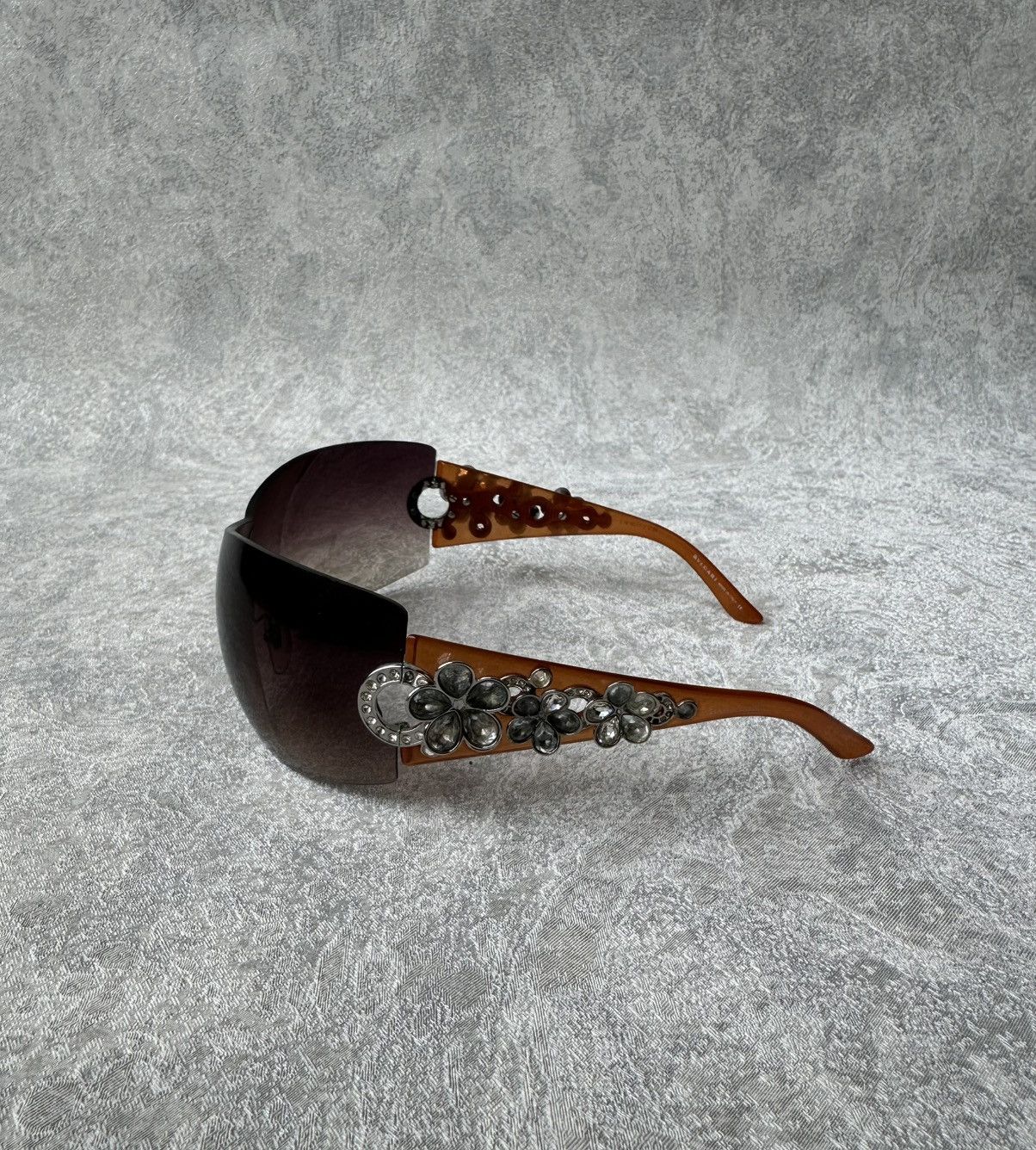 Bvlgari Bvlgari 652-B Crystal Flower Swarowski Rare Sunglasses Size ONE SIZE - 3 Thumbnail