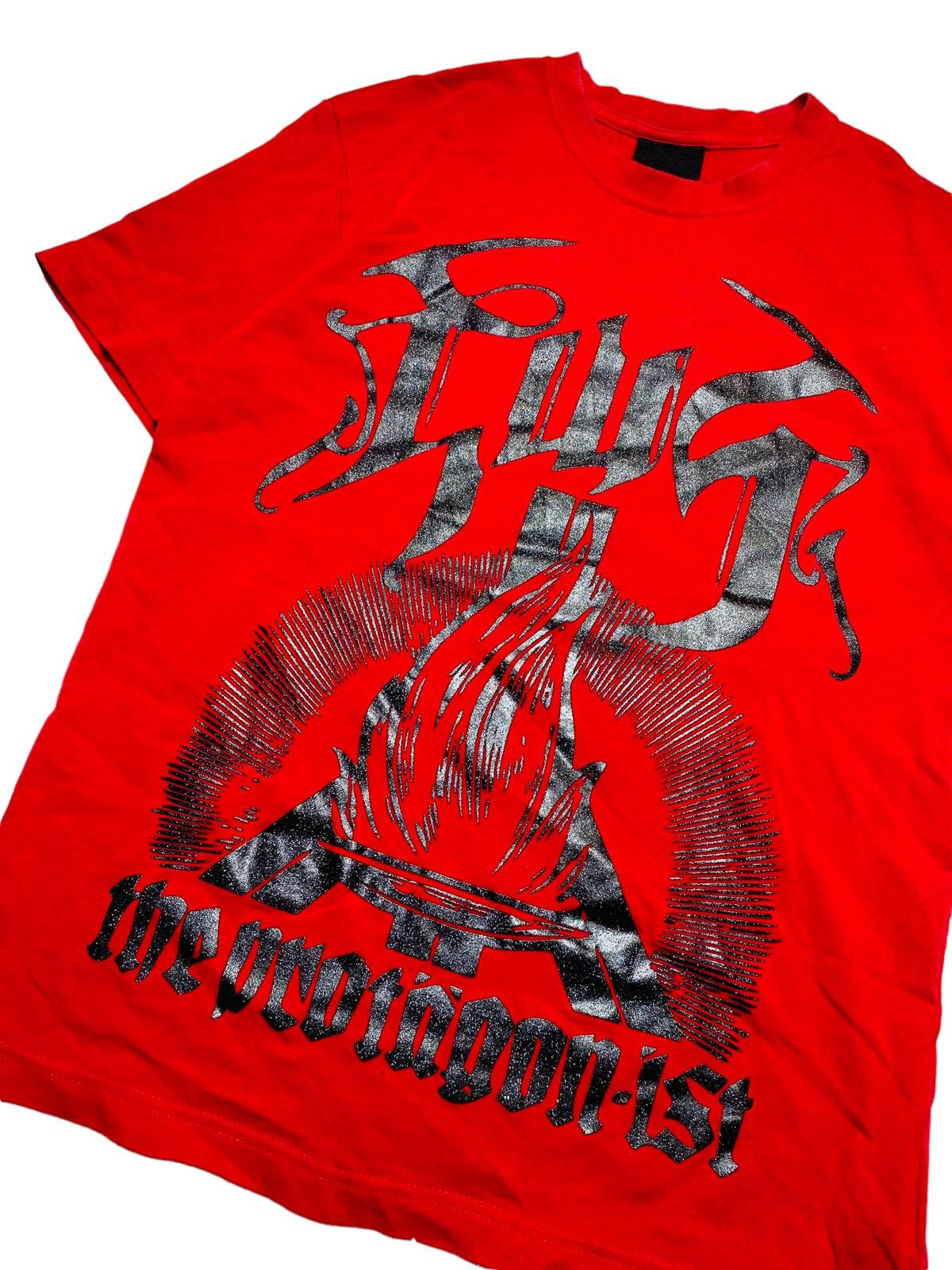 PHENOMENON 2000s Swagger - Glitter Print The Protagonist T-Shirt Size US M / EU 48-50 / 2 - 2 Thumbnail