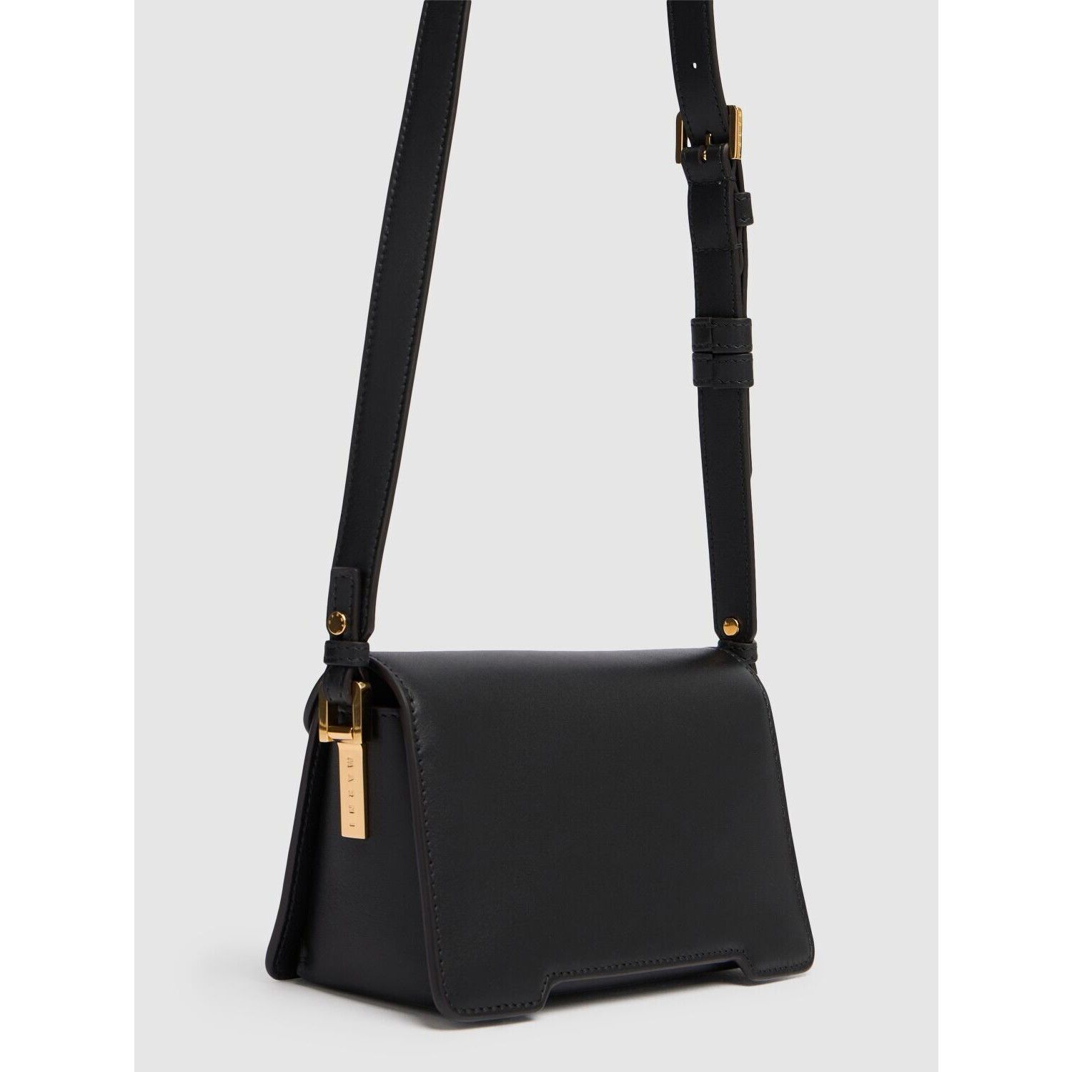 Marni MARNI Trunkaroo Mini Black Leather Shoulder Bag New Size ONE SIZE - 3 Thumbnail