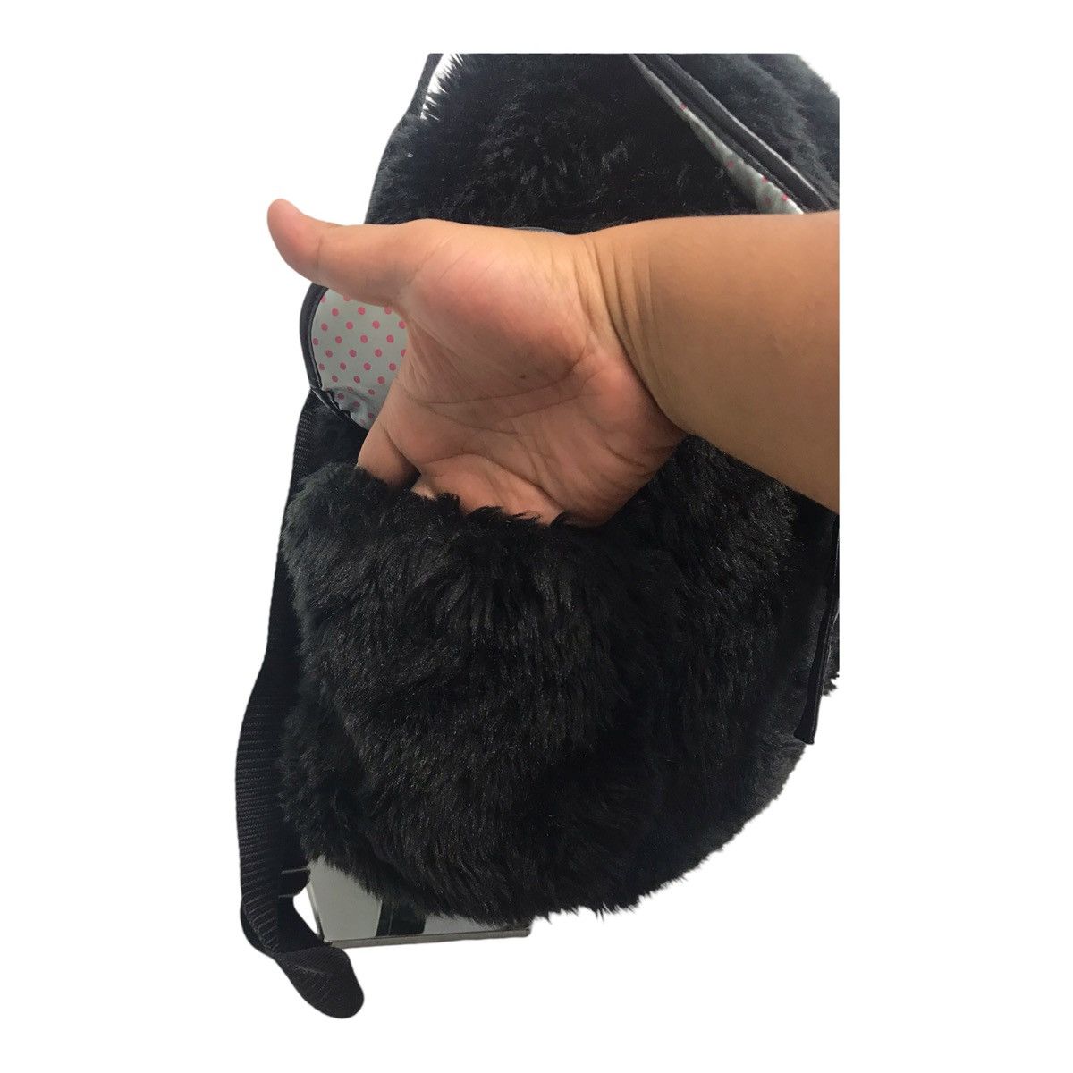 Swimmer Mink Fur Black Bag