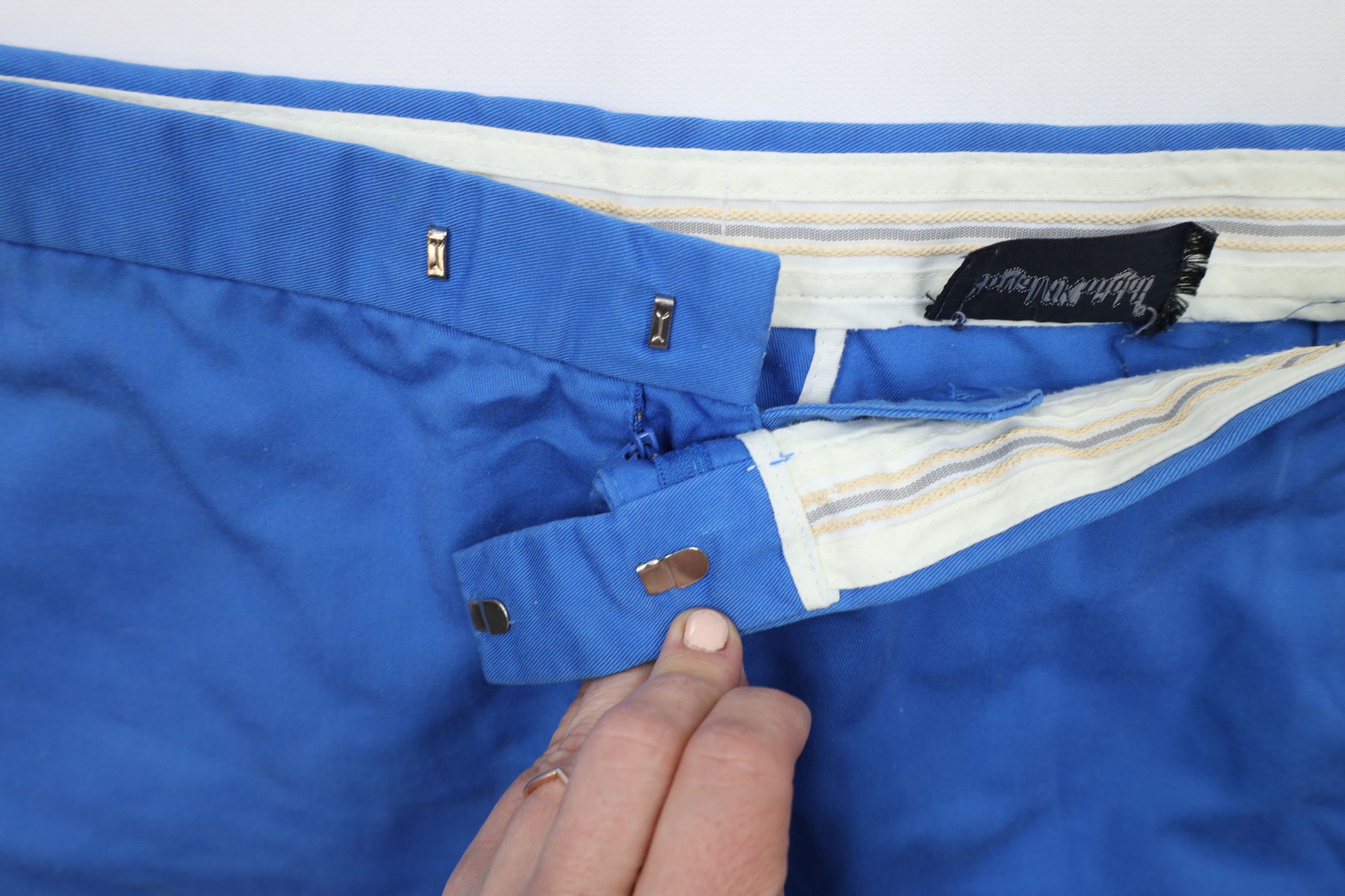 Vintage Vintage 70s Streetwear Knee Golf Chino Shorts Royal Blue Size US 36 / EU 52 - 9 Thumbnail