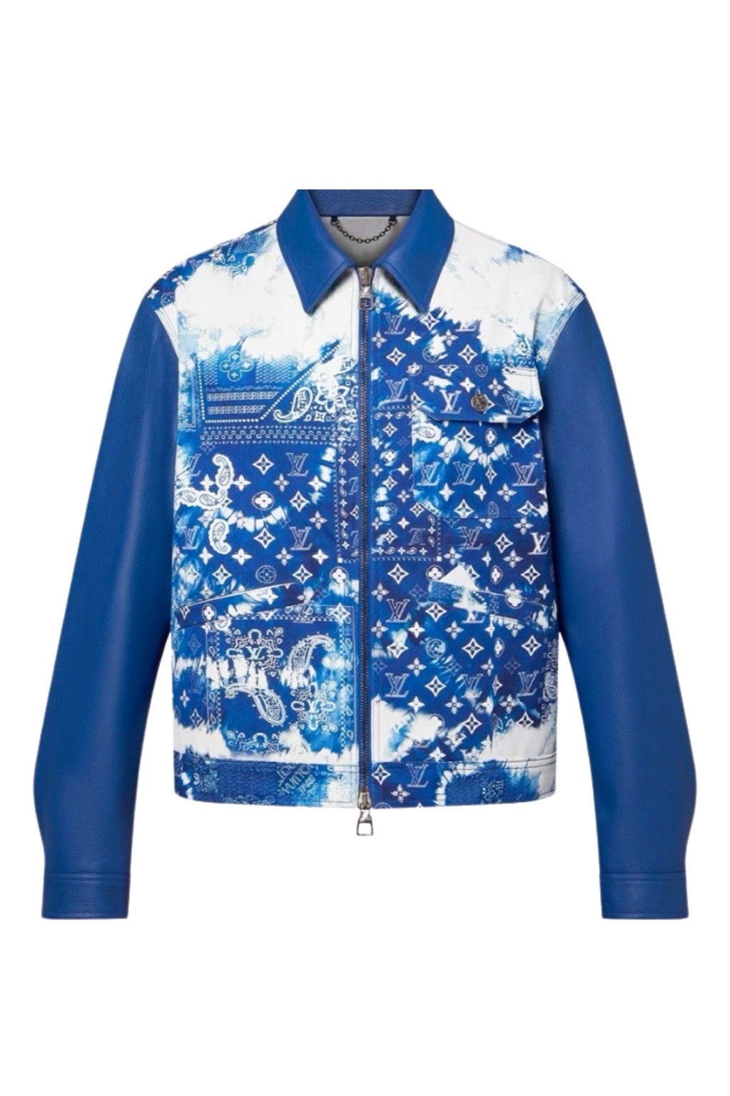 Louis Vuitton Louis Vuitton Bandana Print Leather Denim Jacket Size US M / EU 48-50 / 2 - 1 Thumbnail