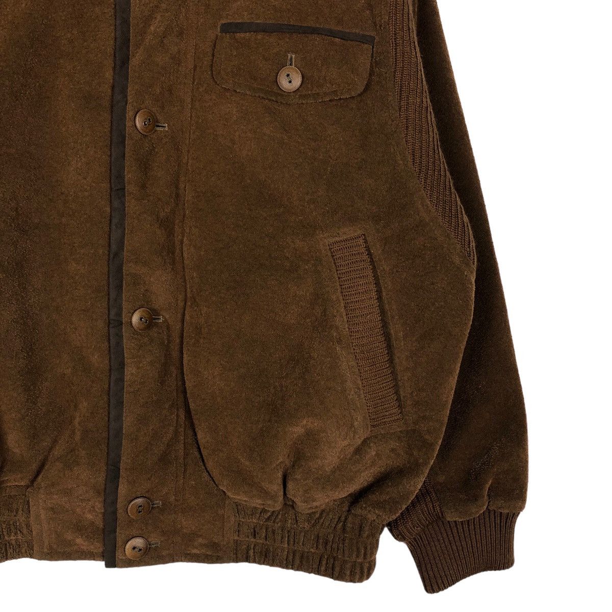 Japanese Brand 🔥Vintage Herringbone Wool Bomber Jacket Mountain Top Tokyo Size US L / EU 52-54 / 3 - 5 Thumbnail
