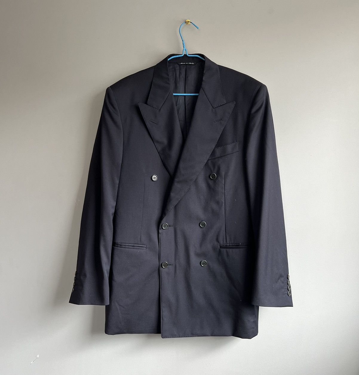 Canali Canali Wool Double Blazer Navy Blue Jacket Size 46R - 2 Thumbnail