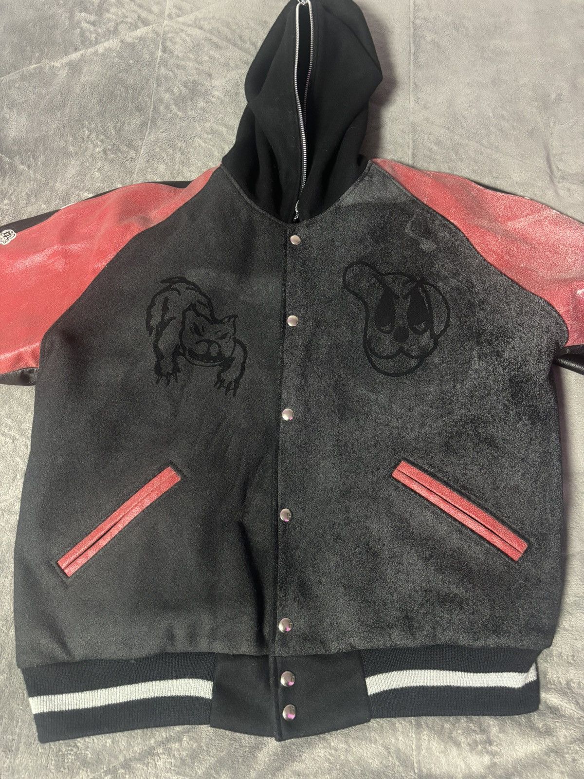 Chito Chito red leather varsity jacket Size US L / EU 52-54 / 3 - 1 Thumbnail