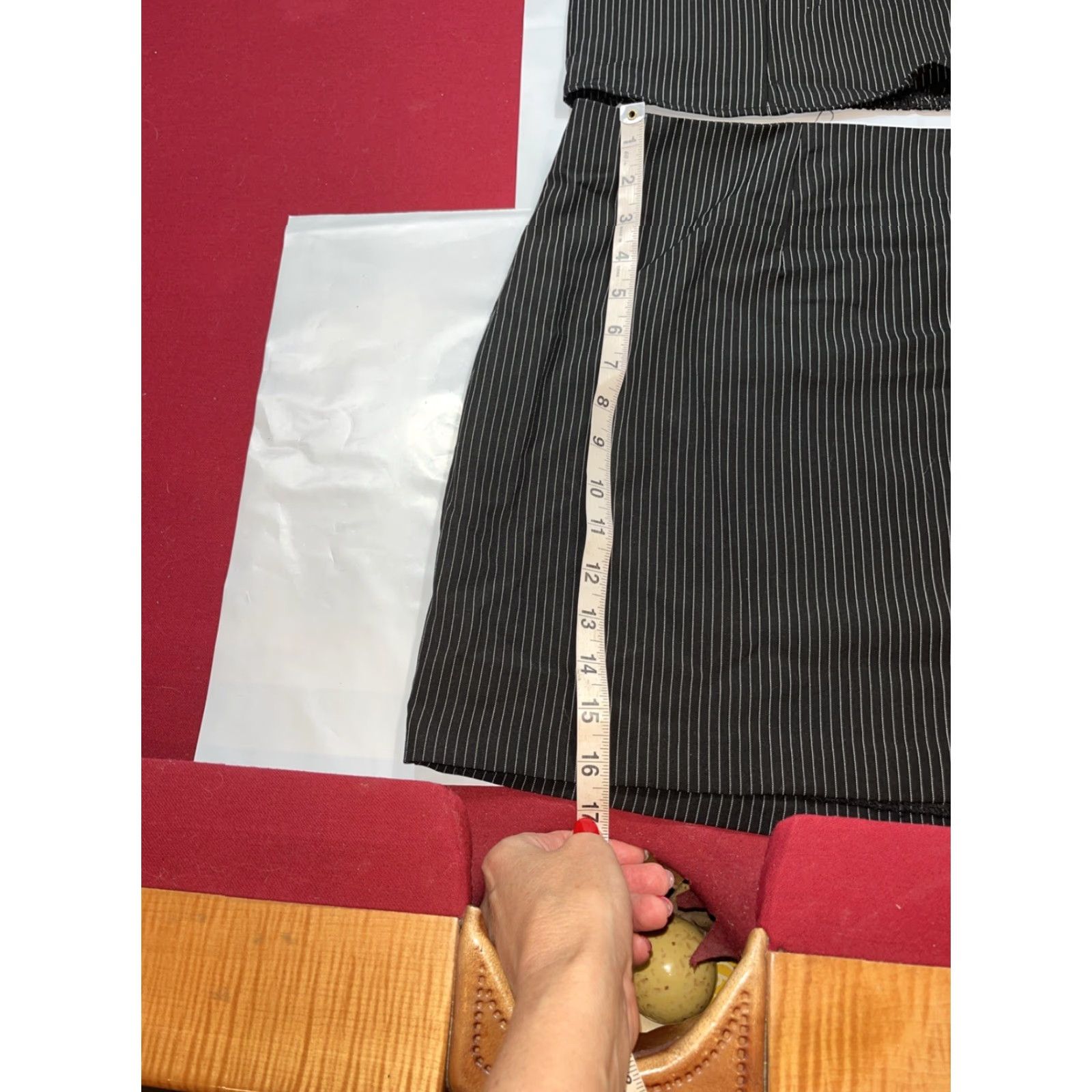Vintage No Boundaries 2XL Black White Pin Striped Bustier Corset Lace Top Skirt Set Women's gangster 1920s Fusion Night Clubwear Costume Size XXL / US 16-18 / IT 52-54 - 7 Thumbnail