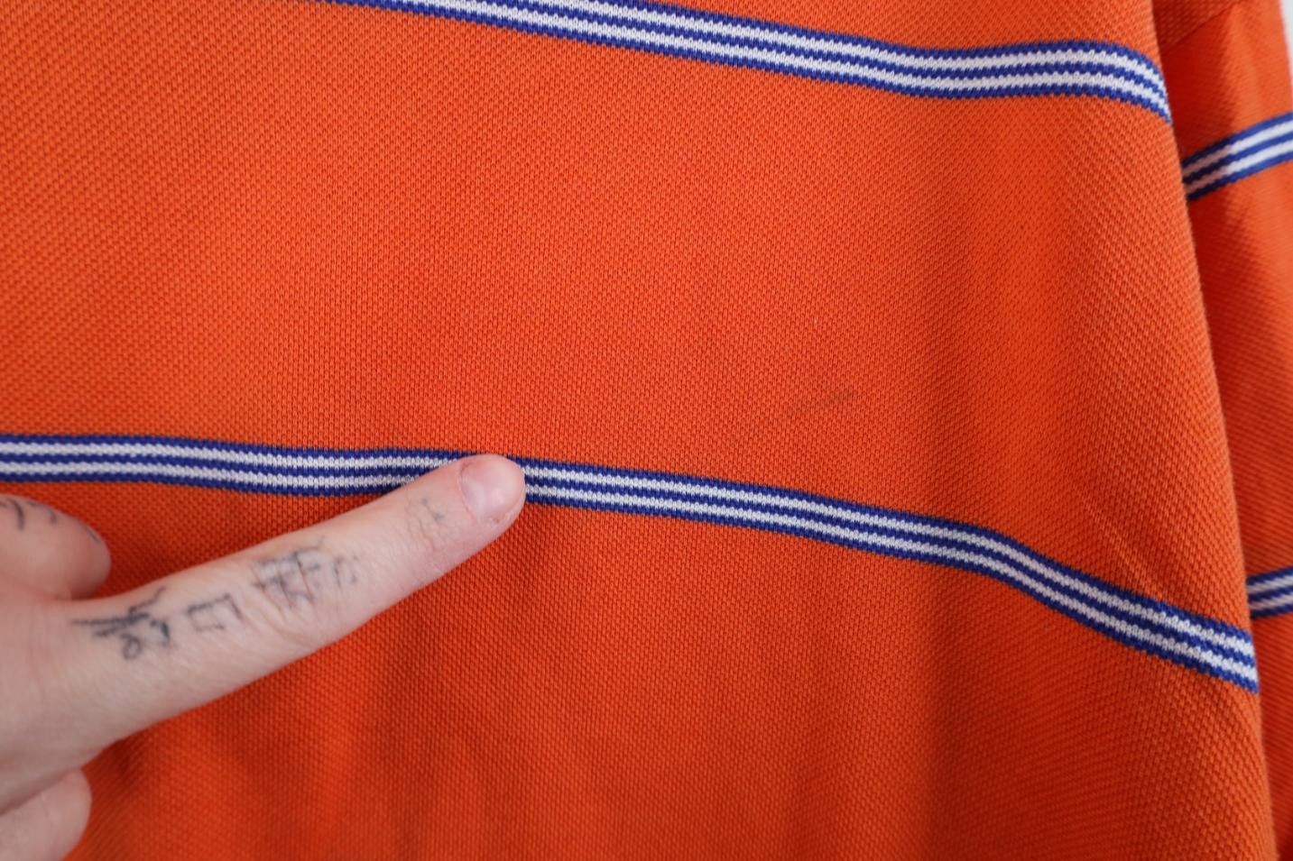 Vintage Vintage 90s Streetwear Knit Collared Golf Polo Shirt Orange Size US L / EU 52-54 / 3 - 12 Thumbnail