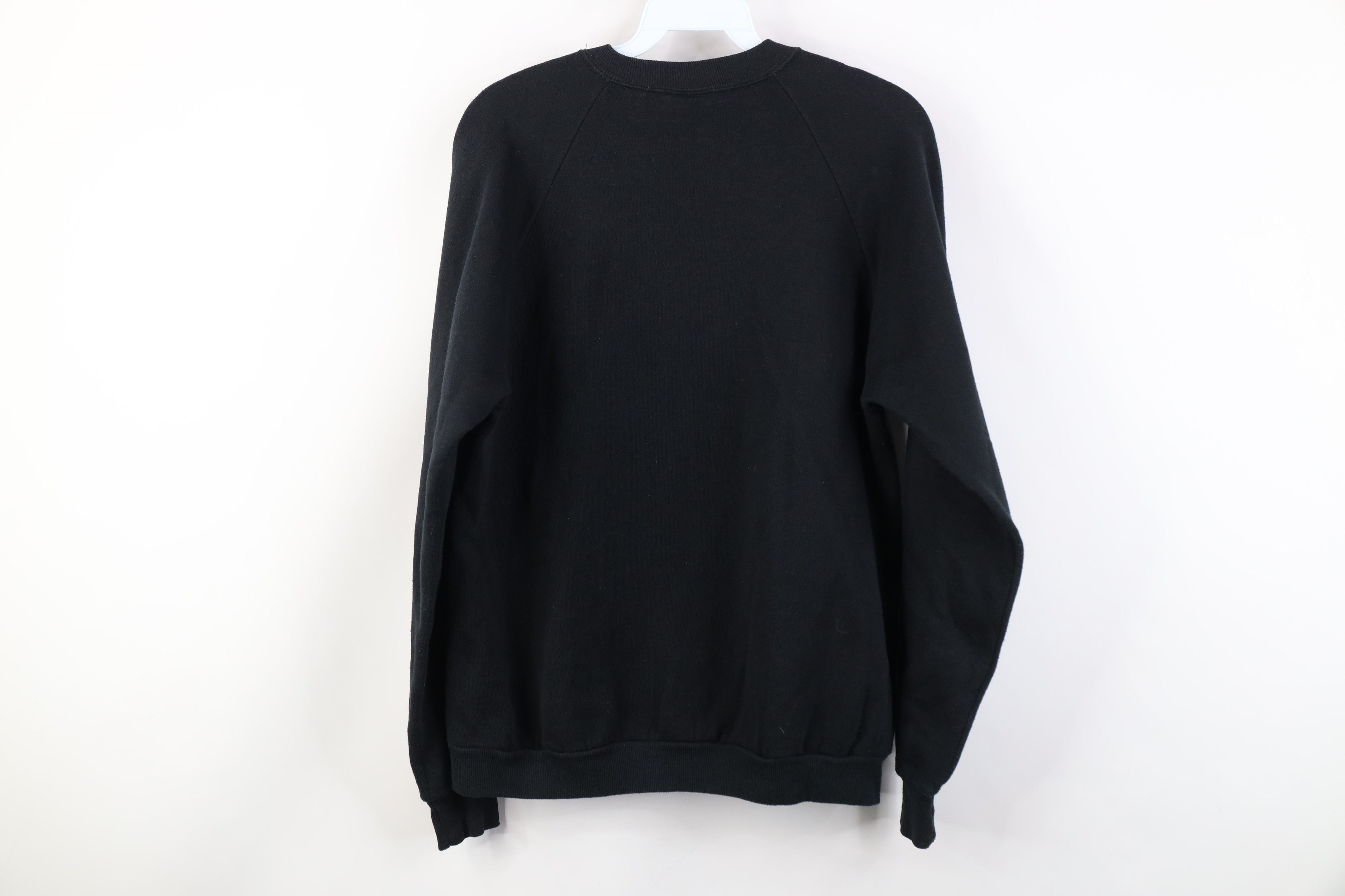 Vintage Vintage 90s Streetwear Heart Flower Sweatshirt Black USA Size L / US 10 / IT 46 - 9 Thumbnail
