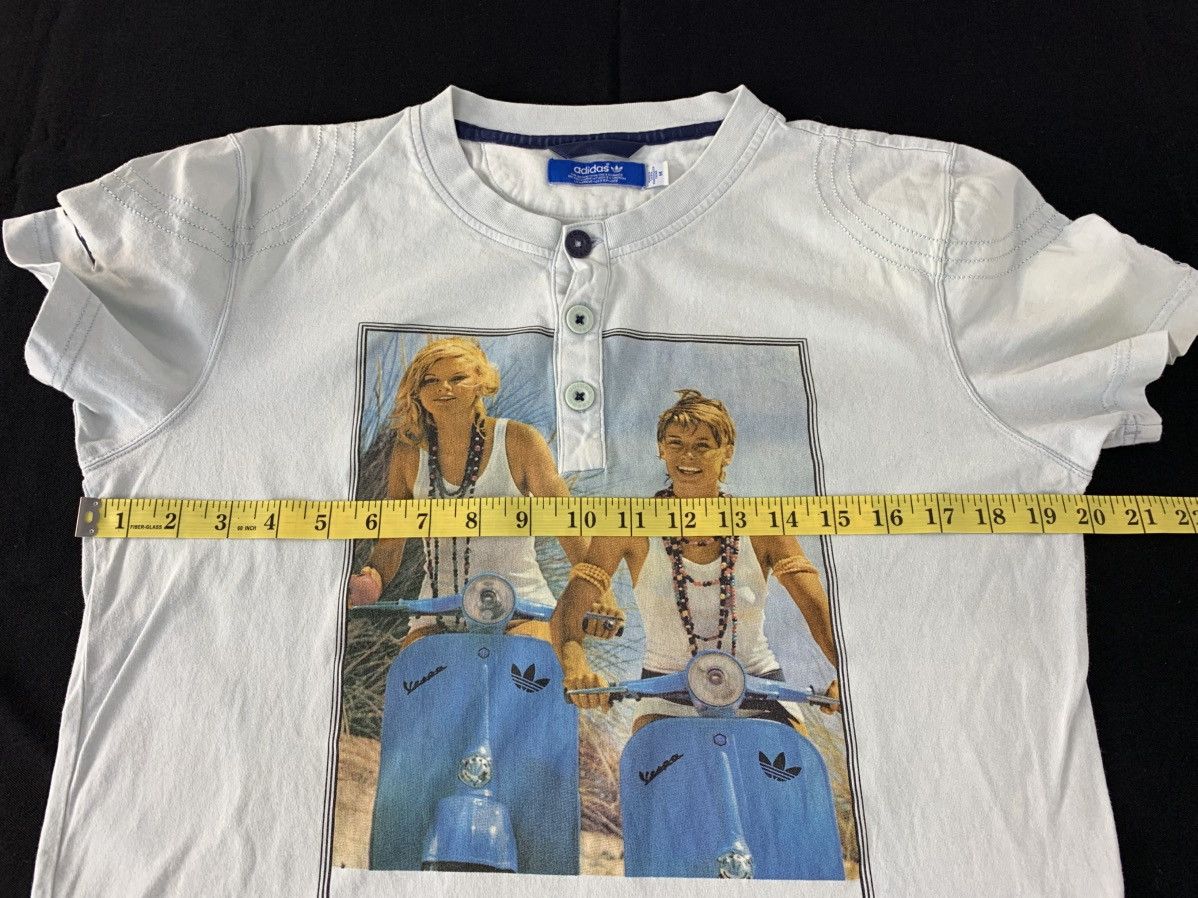 Adidas Adidas X Vespa Henley Neck Graphic Screen Printed T-shirt Size M / US 6-8 / IT 42-44 - 11 Thumbnail