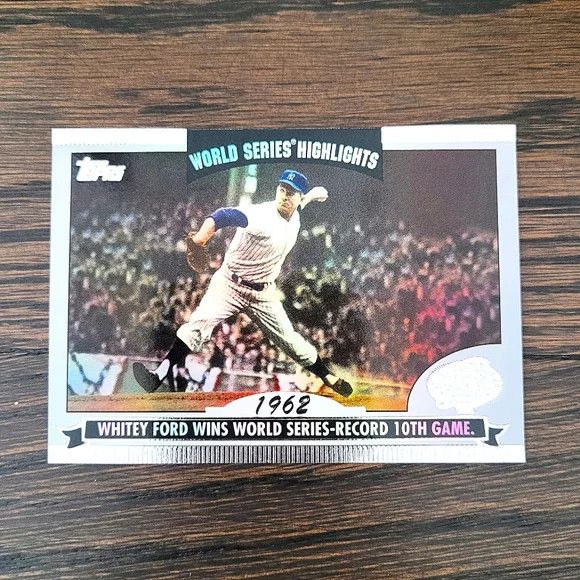 MLB Whitey Ford 1962 World Series Highlights Foil Trading Card Size ONE SIZE - 1 Thumbnail