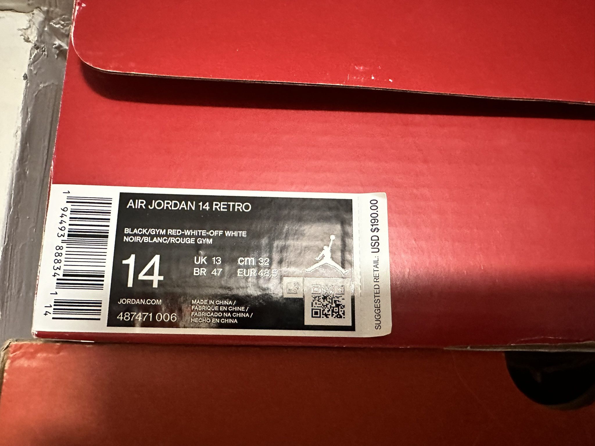 Jordan Brand Jordan 14 Retro Gym Red Toro Size US 14 / EU 47 - 4 Thumbnail