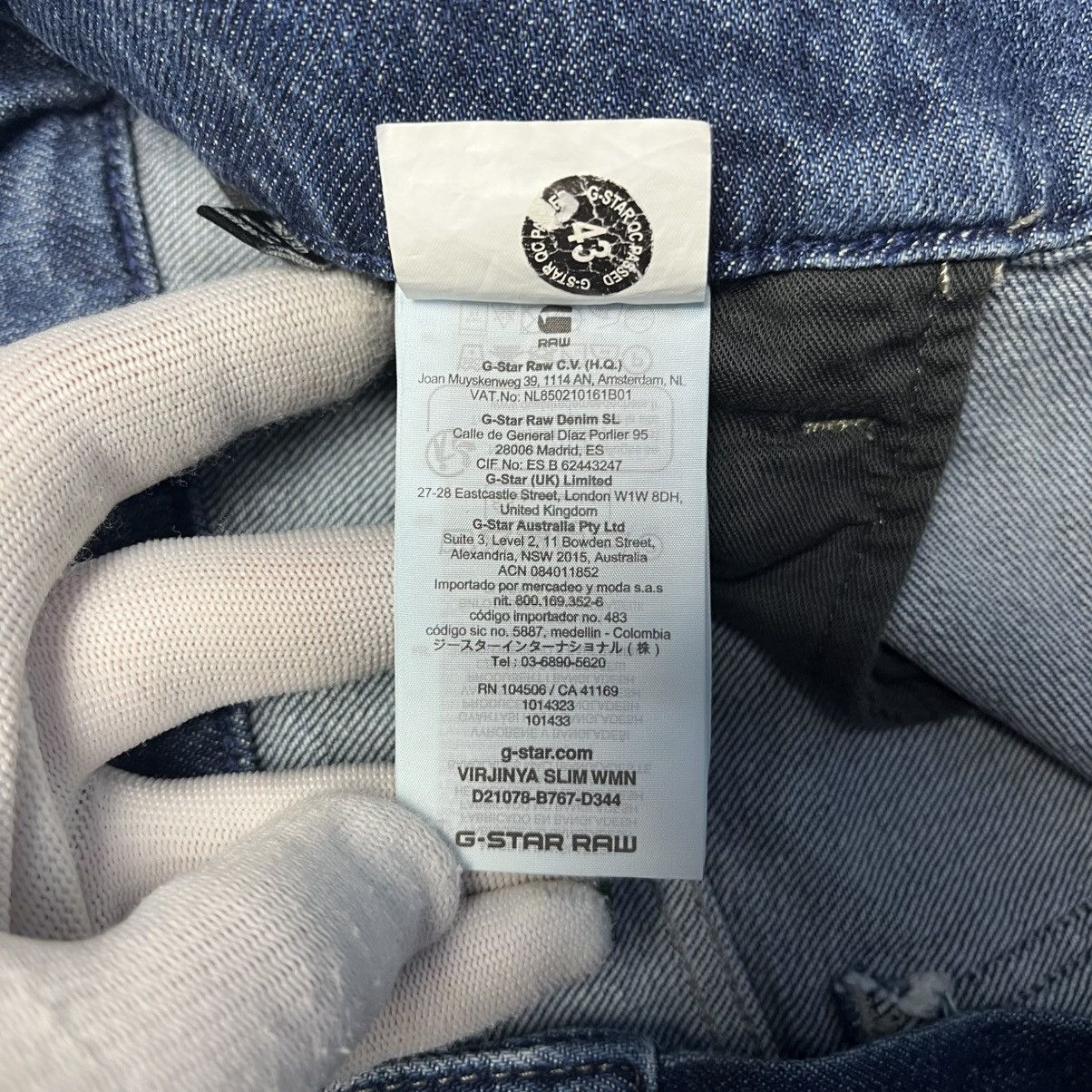 G-Star Vintage G-Star Raw Virjinya Slim Denim Blue Jeans Streetwear Size 28" / US 6 / IT 42 - 12 Thumbnail