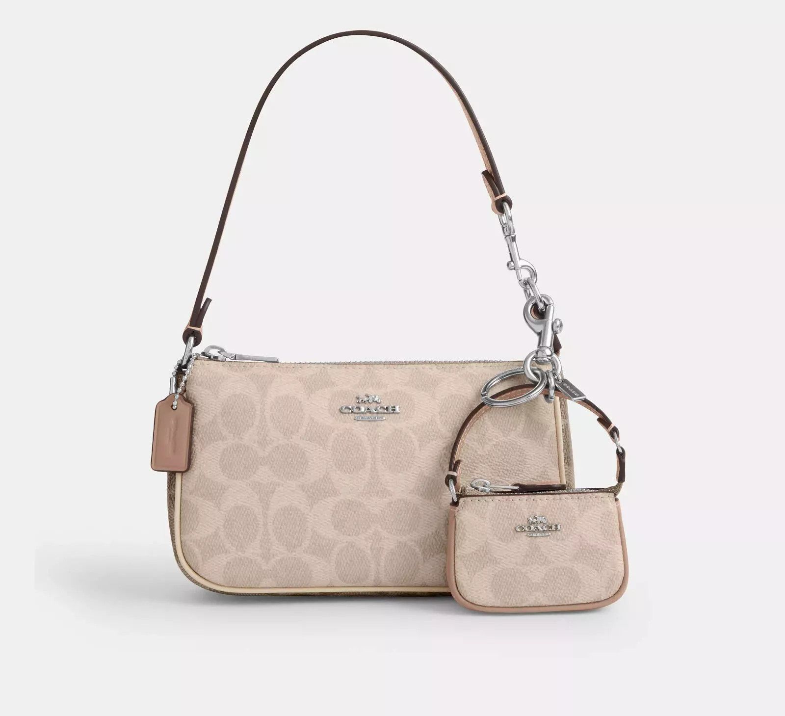 Coach NWT Coach Mini Nolita Bag Charm In Signature Canvas CX067 Size ONE SIZE - 4 Thumbnail