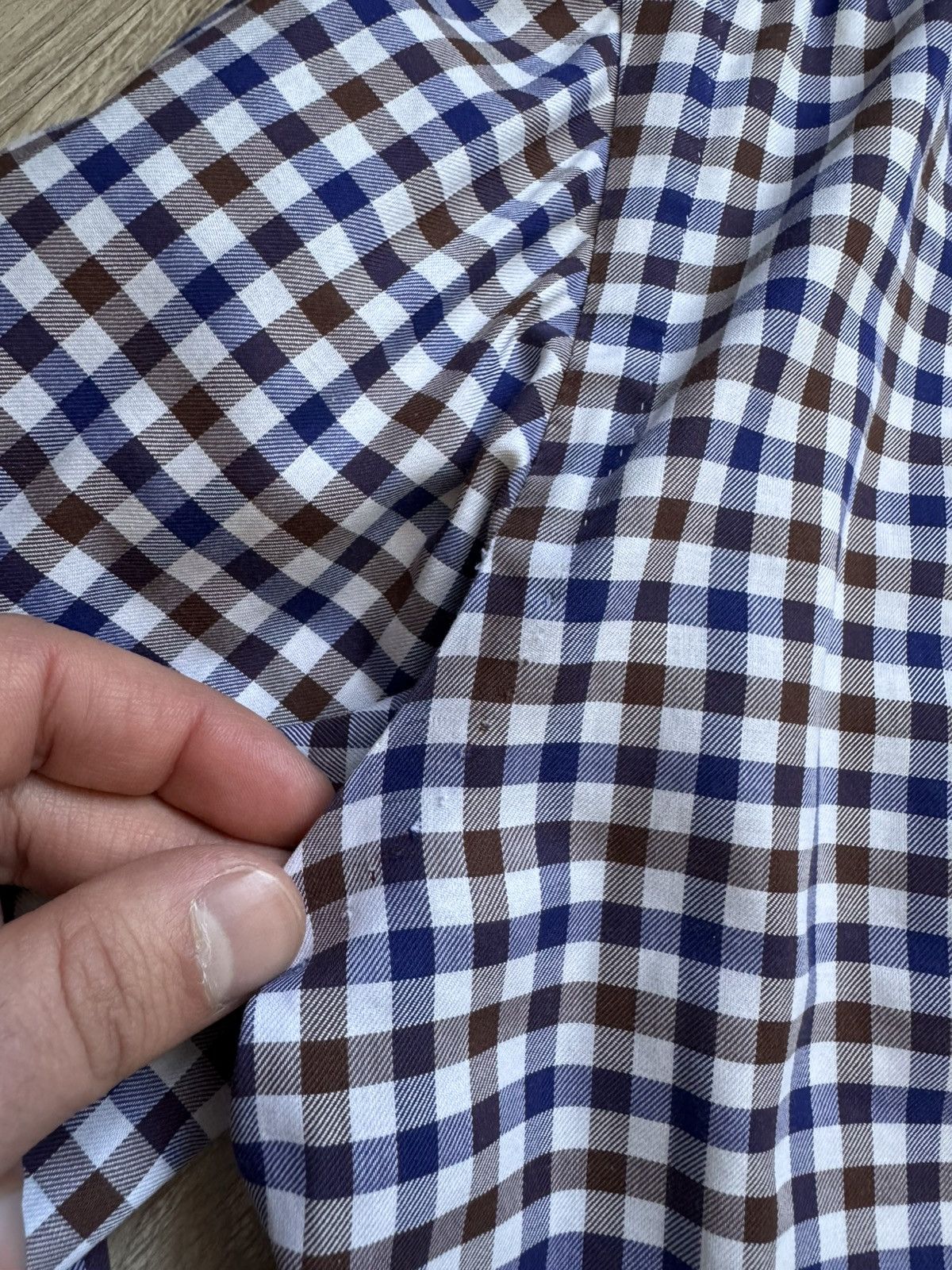 Kiton Kiton Check Print Button Up Shirt Size US L / EU 52-54 / 3 - 11 Thumbnail