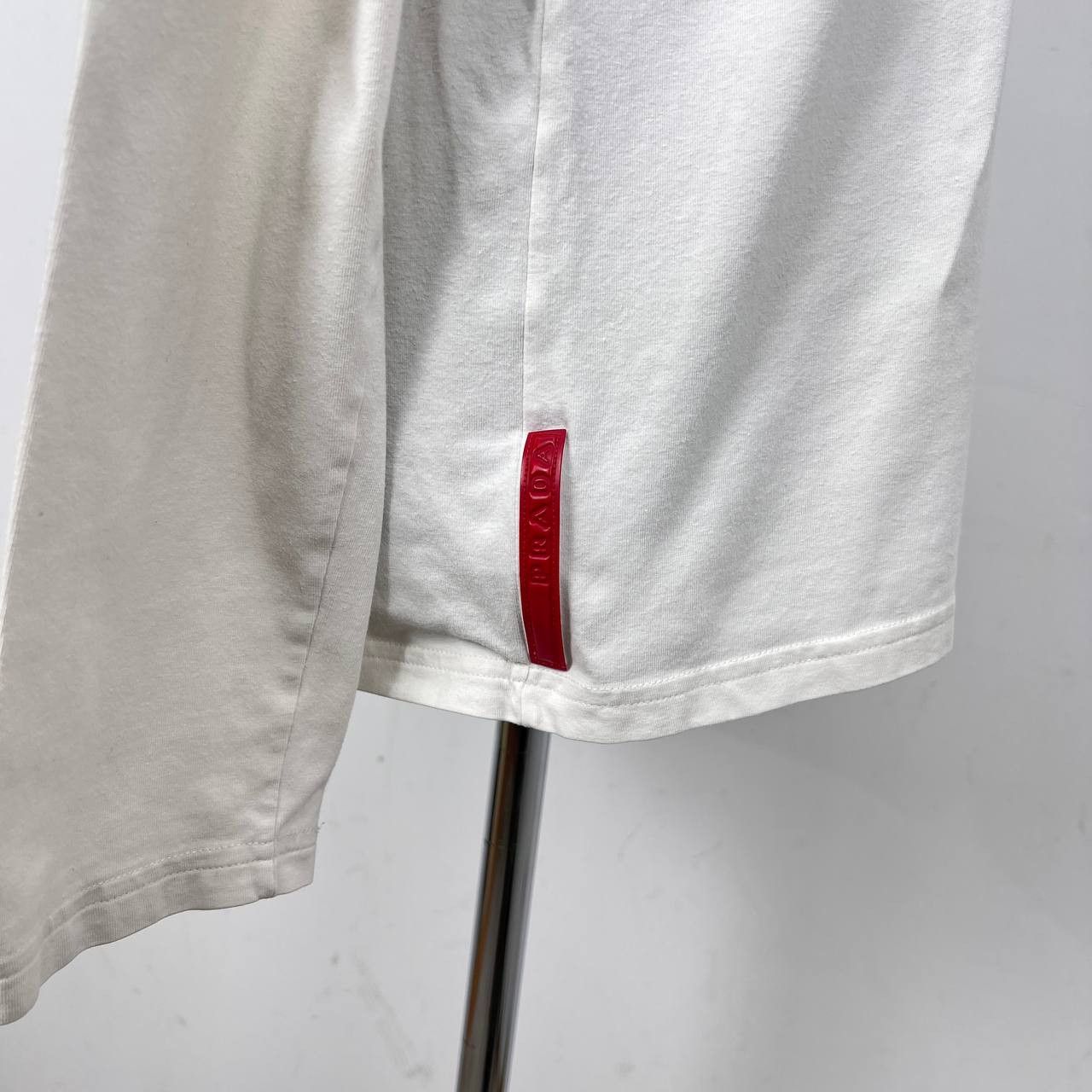 Prada PRADA Luna Rossa White Long Sleeve Red Tab Logo Sport Men's Size US L / EU 52-54 / 3 - 6 Thumbnail
