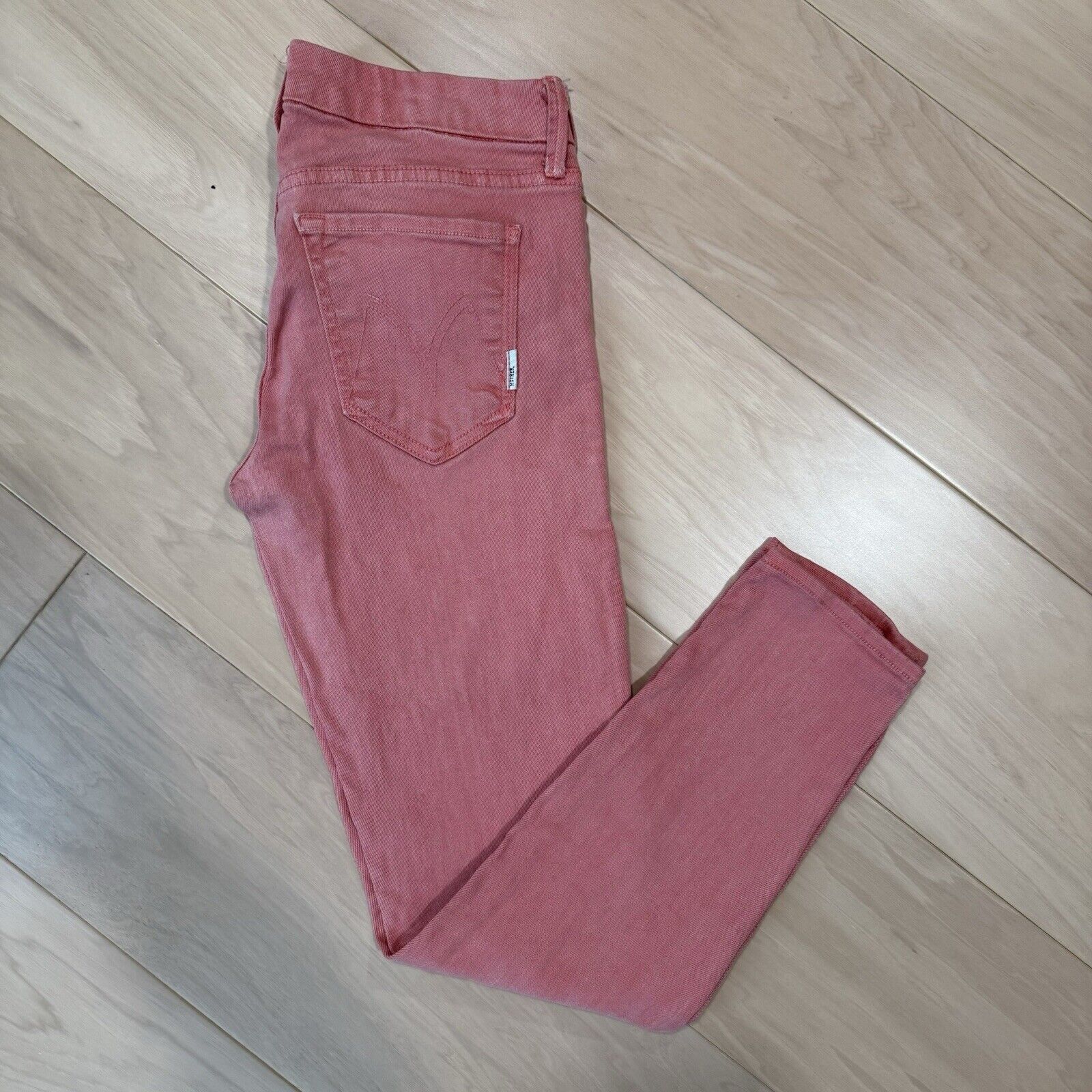 MOTHER Mother The Looker Crop Jeans Women's 27 Red Pink Size 27" / US 4 / IT 40 - 2 Thumbnail
