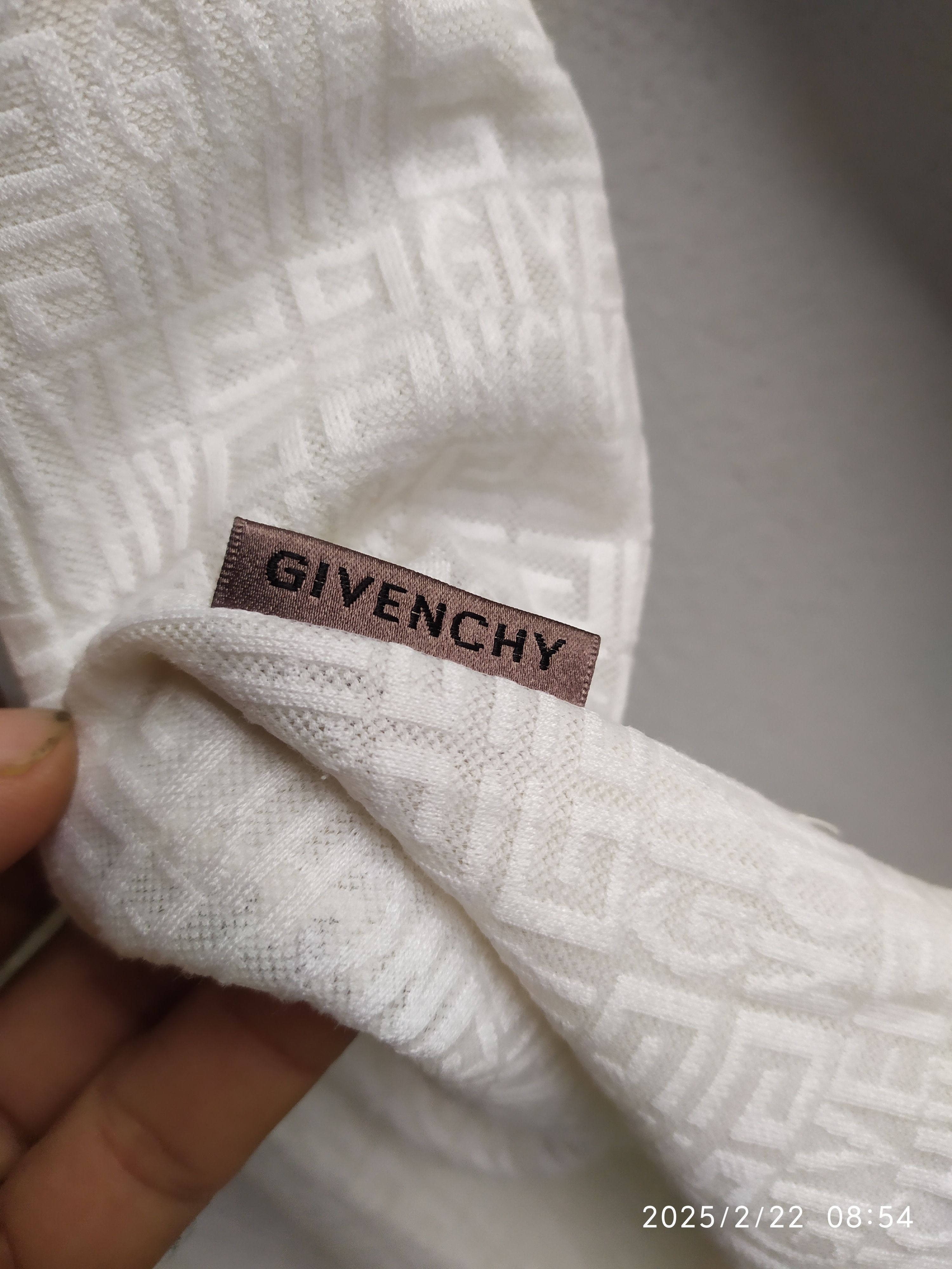 Givenchy × Vintage Givenchy Mesh Monogram Polo Shirt Size US L / EU 52-54 / 3 - 11 Thumbnail