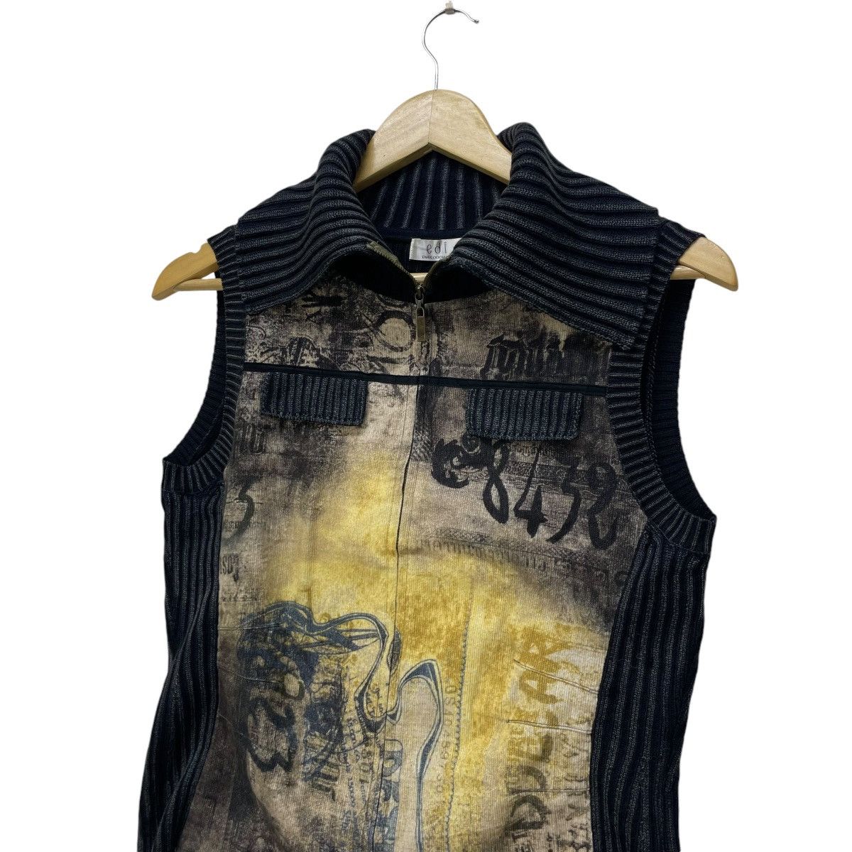 Designer × Japanese Brand Japanese Brand Edi Enricodomani Full Print Vest Jacket Size M / US 6-8 / IT 42-44 - 3 Thumbnail