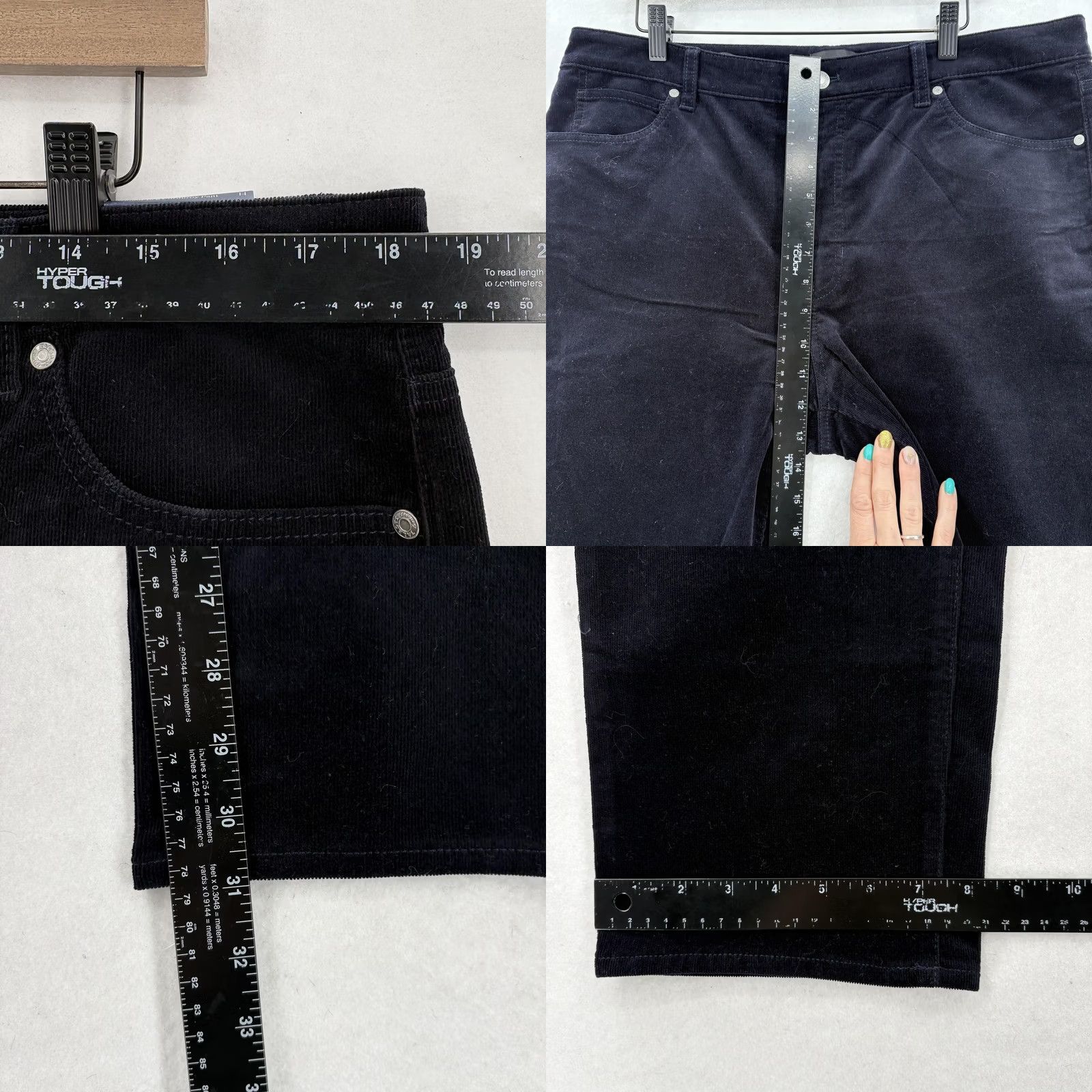Talbots Talbots Pants Black Corduroy 14 Womens Khakis Flat Front 31in Inseam NWT Slimming Pockets Size 36" / US 14 / IT 50 - 8 Thumbnail