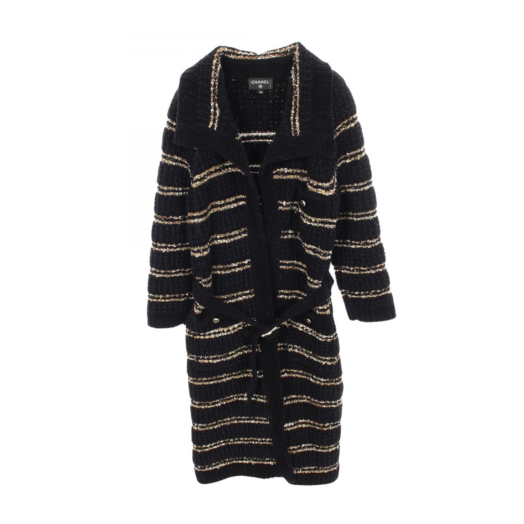 Chanel Chanel CHANEL Coco Mark Button Wool Blend Coat Textile Outerwear P64760K60668 DUTY FREE for USA Size ONE SIZE - 1 Thumbnail