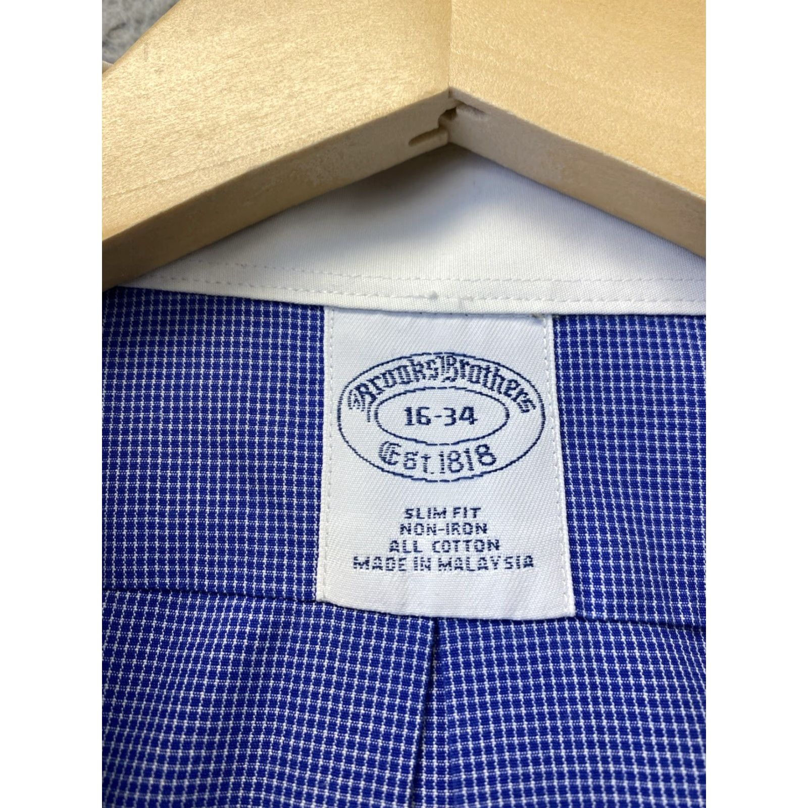 Brooks Brothers BROOKS BROTHERS Shirt Men’s Large Long Sleeve Supima Cotton Solid Royal Blue Button-Down Size US L / EU 52-54 / 3 - 4 Thumbnail